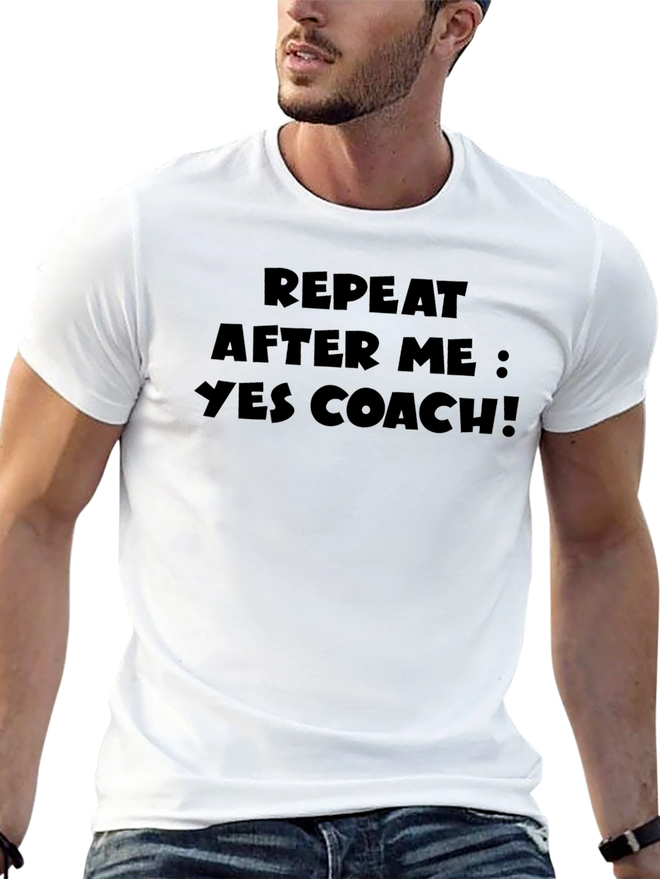 Repeat After Me: Yes Coach! Black T-Shirt