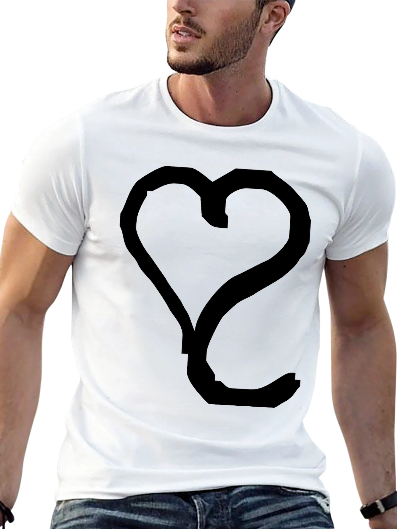 Heart Shape T-Shirt - Modern Style