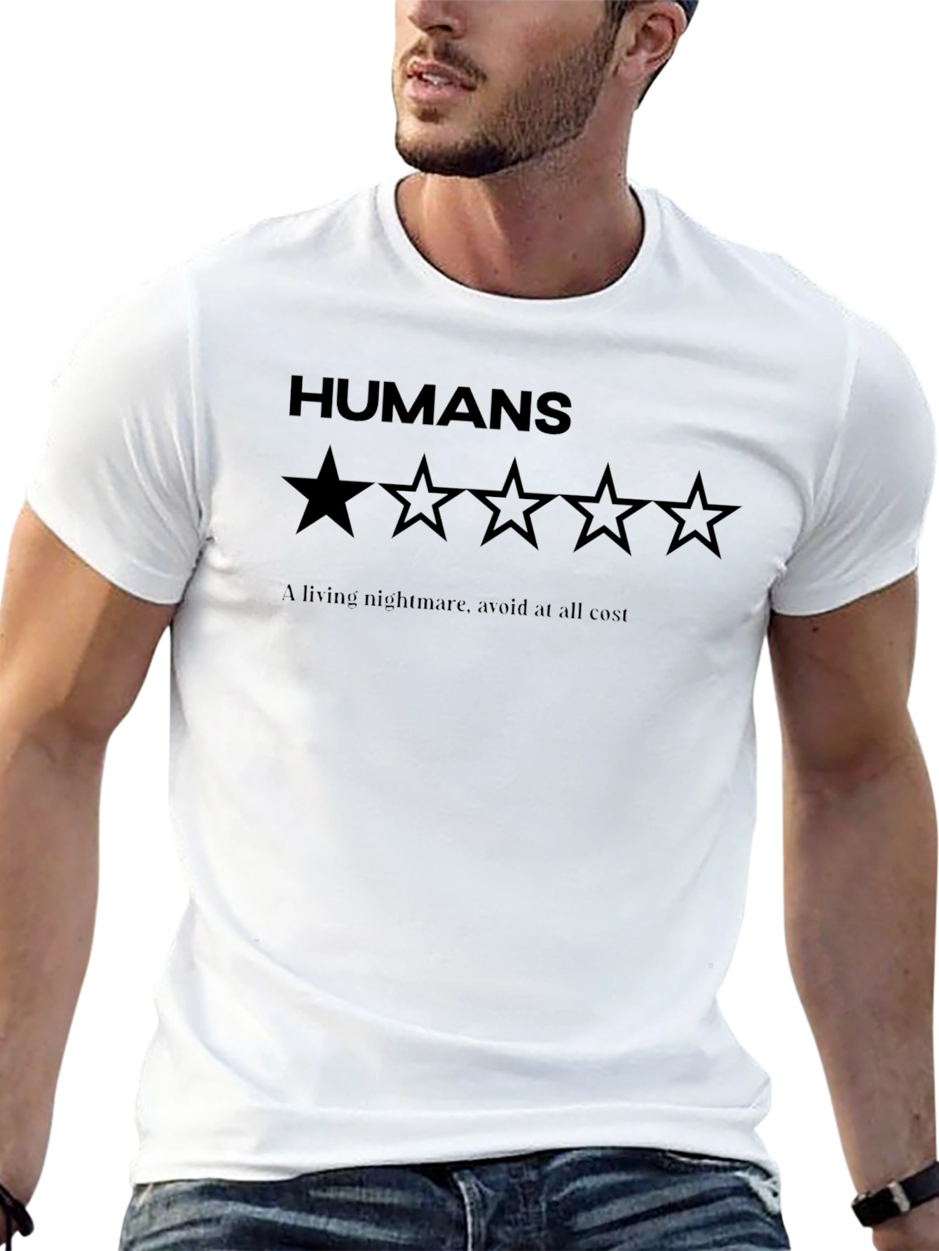 Humans One Star Rating Graphic T-Shirt