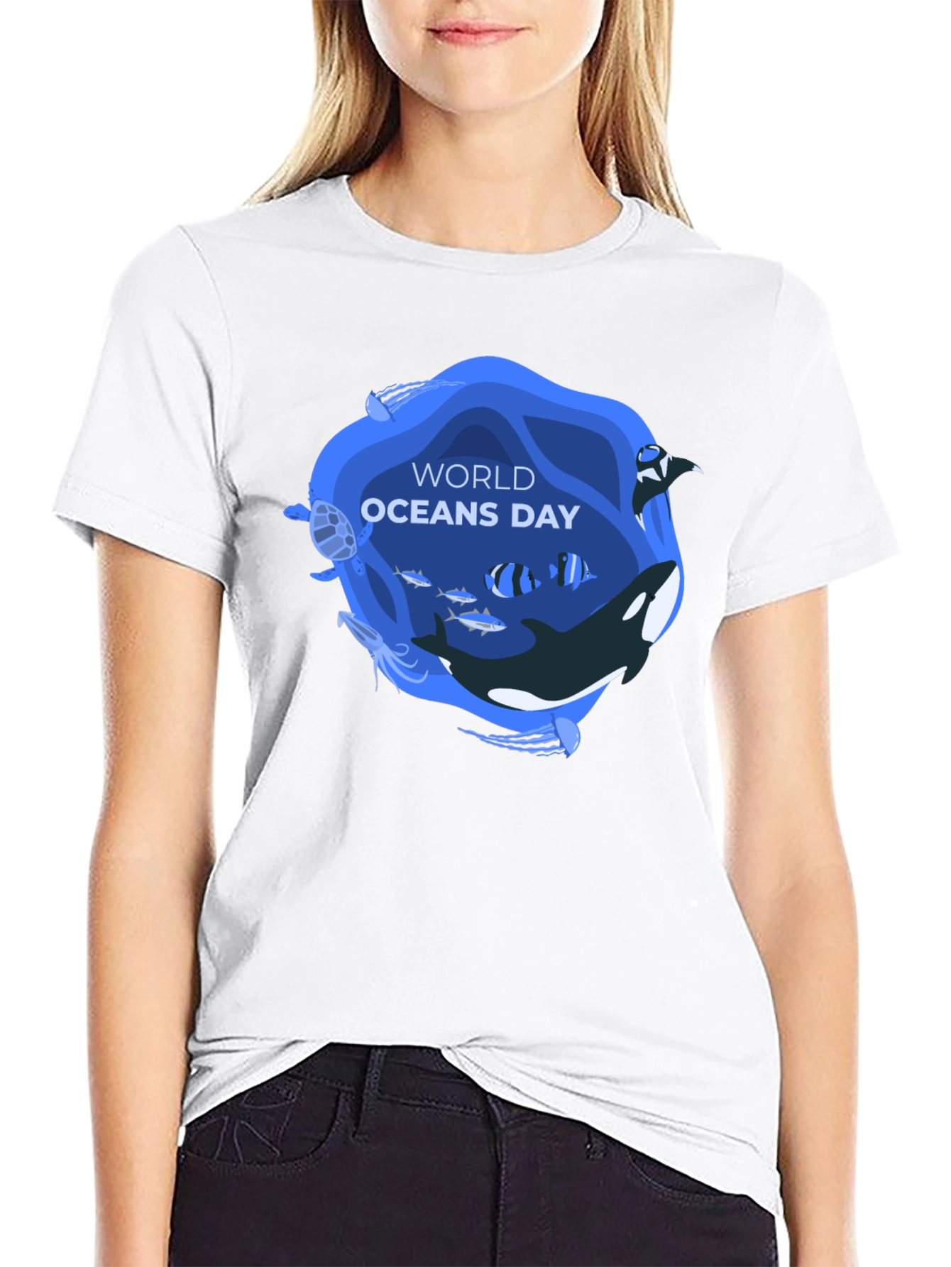 World Oceans Day T-Shirt - Black