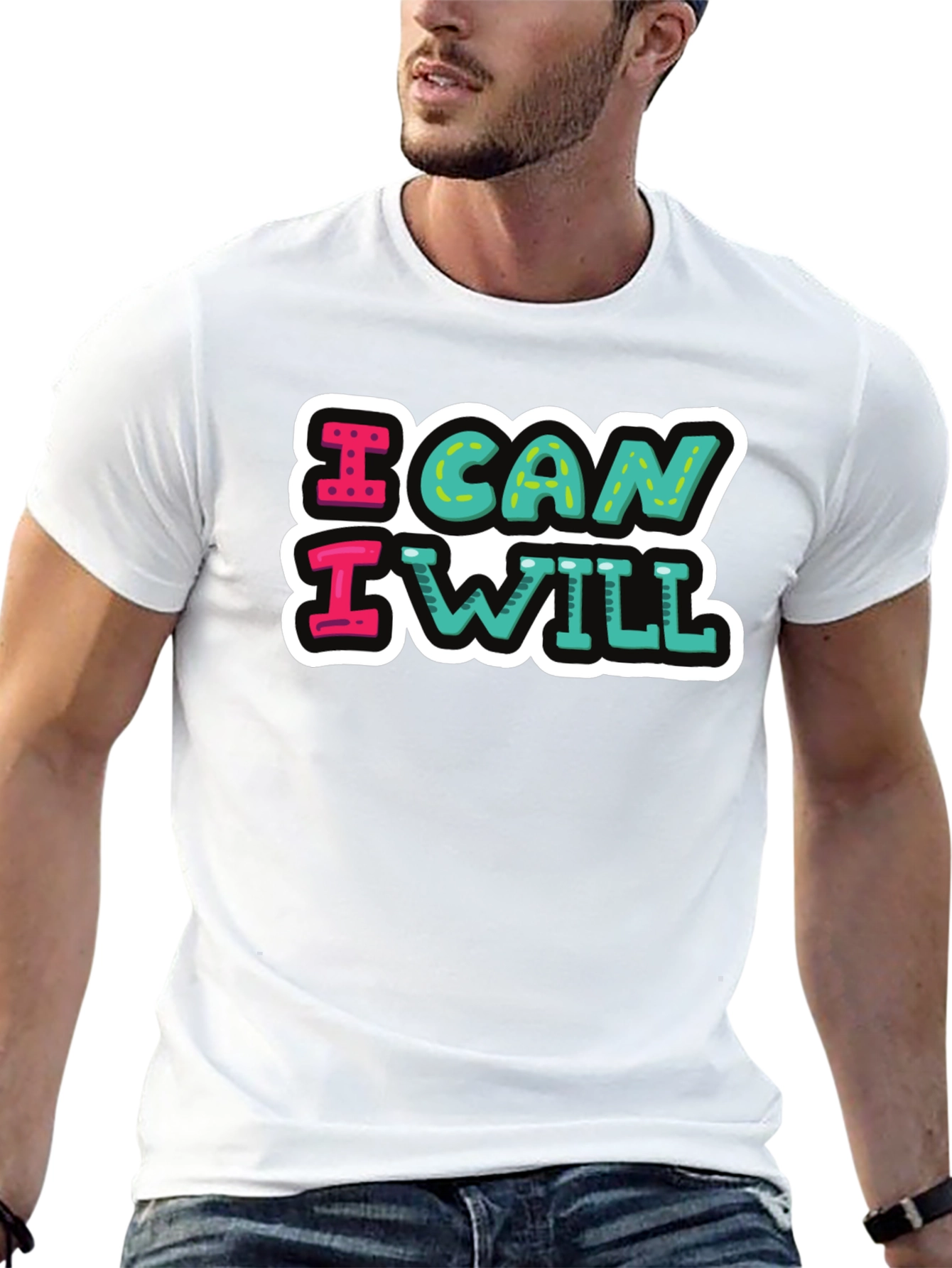 I Can I Will Graphic T-Shirt - Motivational Tee