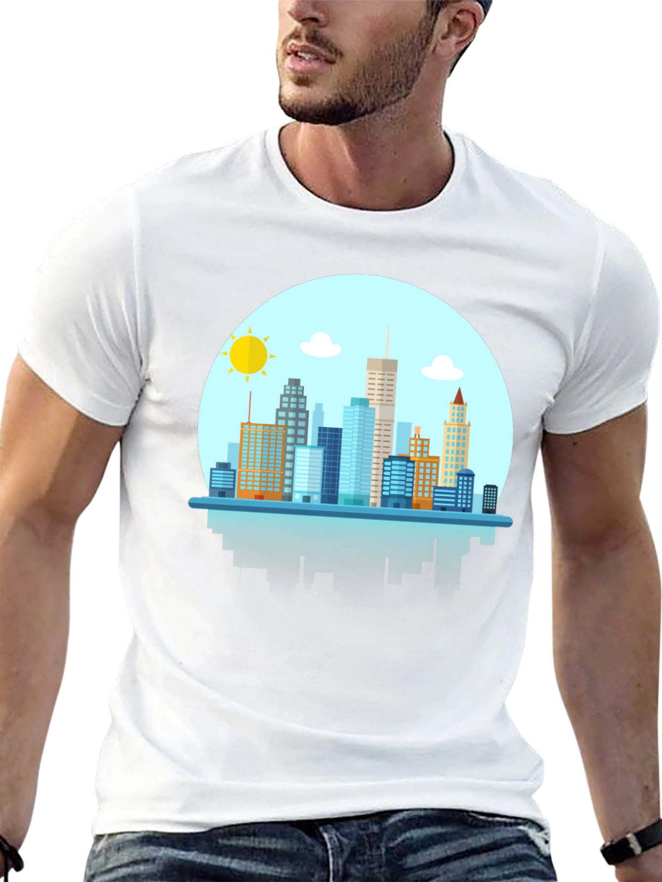 Cityscape Graphic Tee - Modern Urban Style