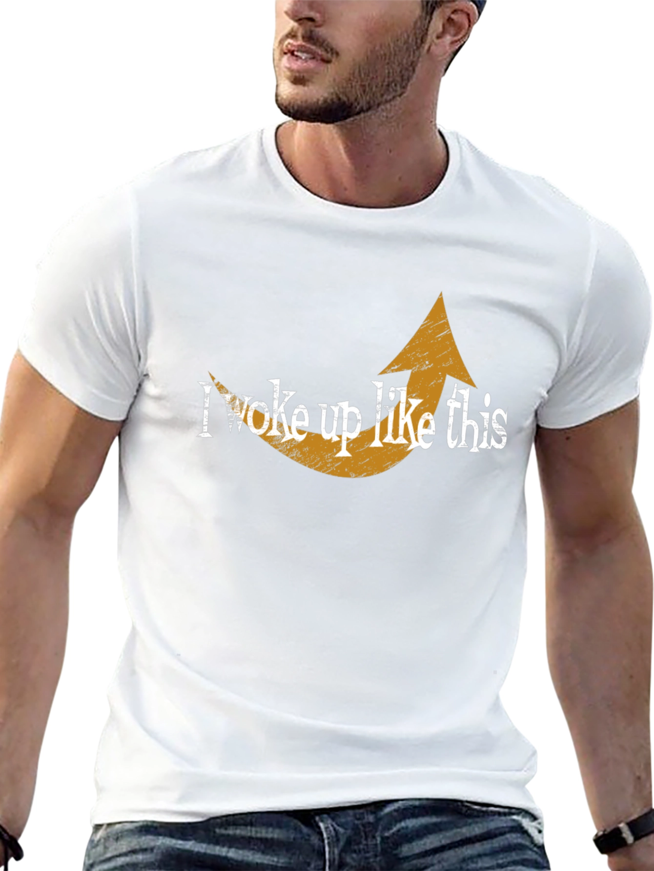 I Woke Up Like This Graphic Tee - Black