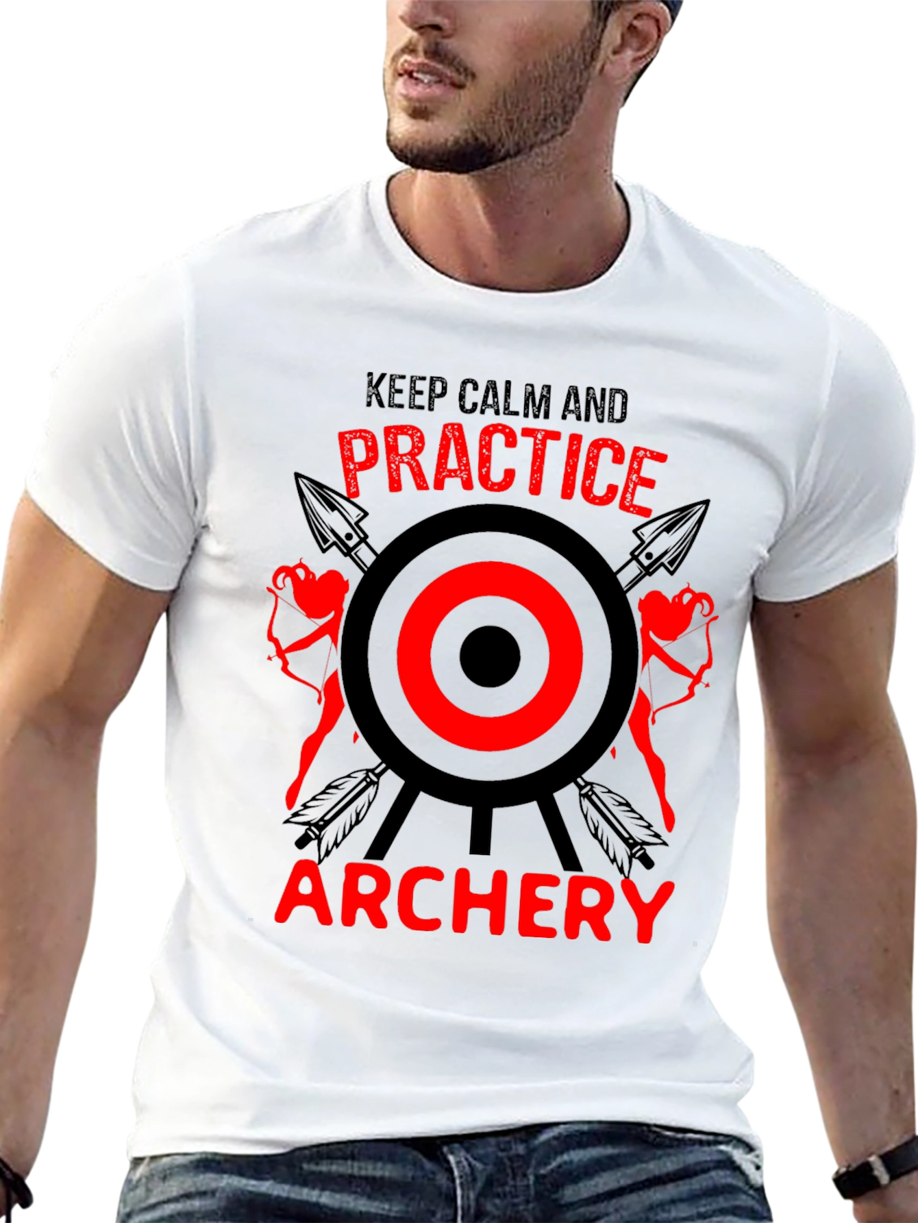 Archery Practice T-Shirt - Keep Calm and Aim On!