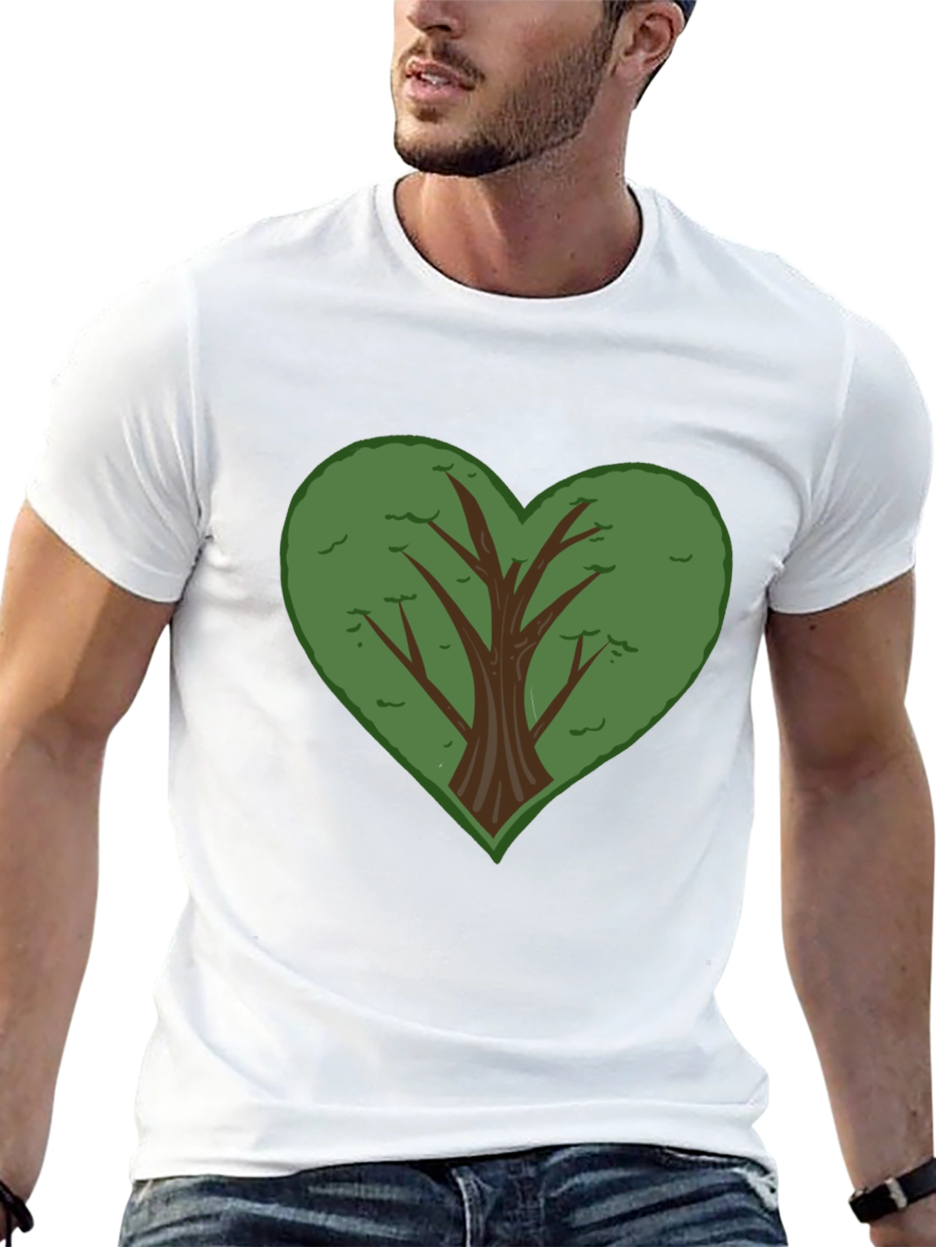 Heart Tree Graphic Black T-Shirt