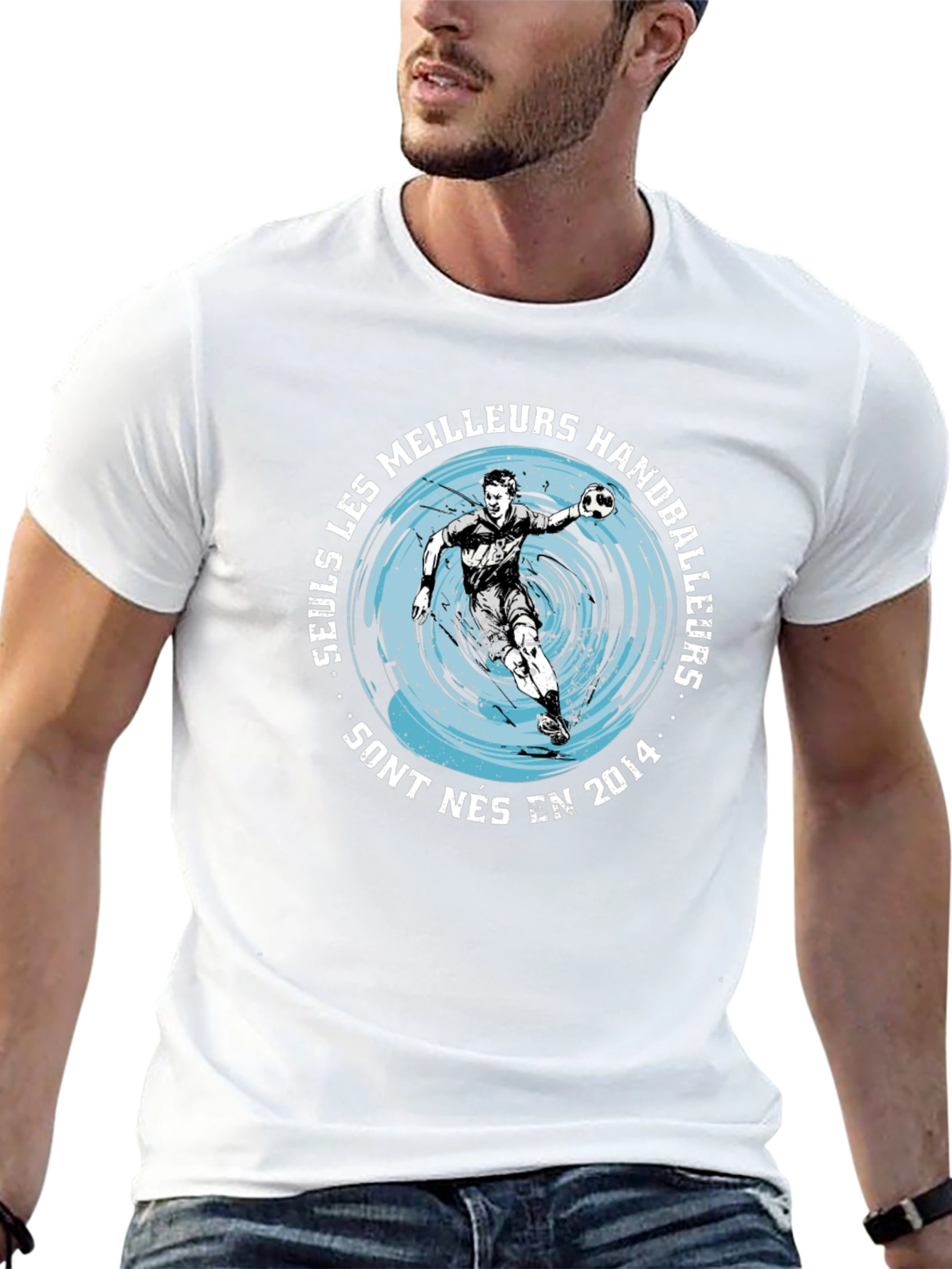 Handball Player Graphic T-Shirt - Born in 2014