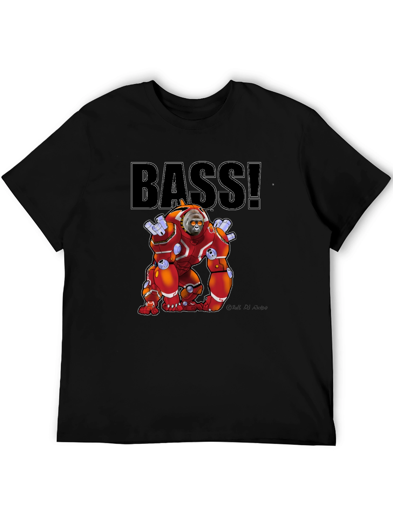 Bass! Gorilla Mech T-Shirt - Cool Graphic Tee