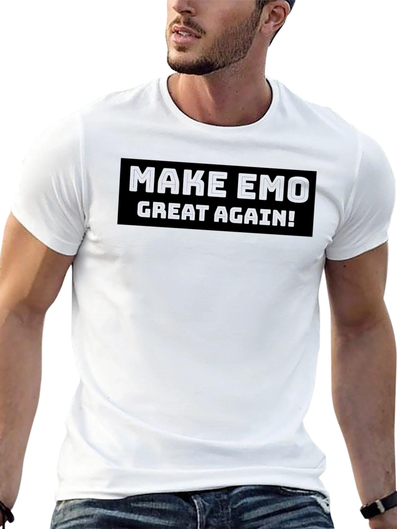 Make Emo Great Again Black Graphic Tee