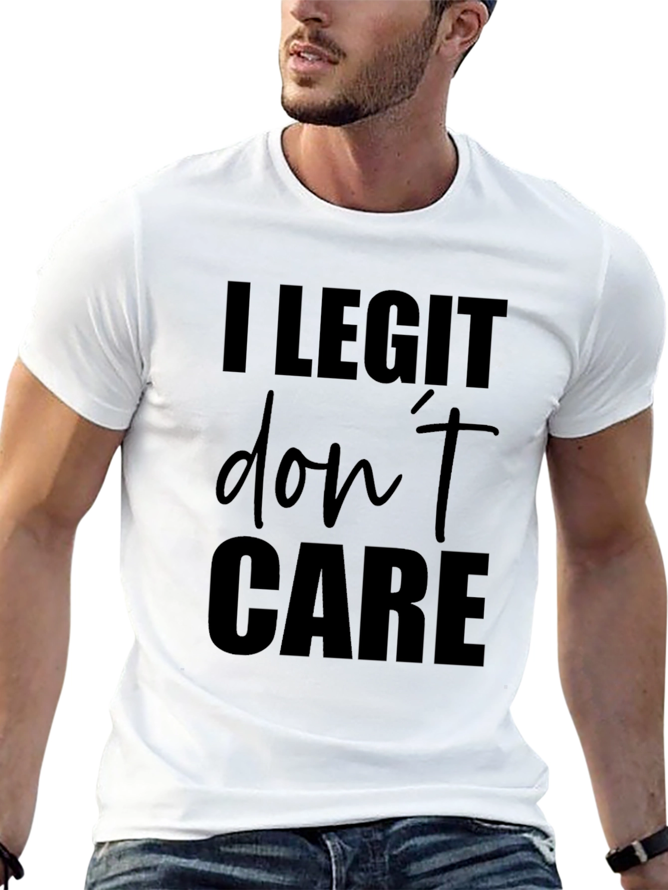 I Legit Dont Care Black T-Shirt
