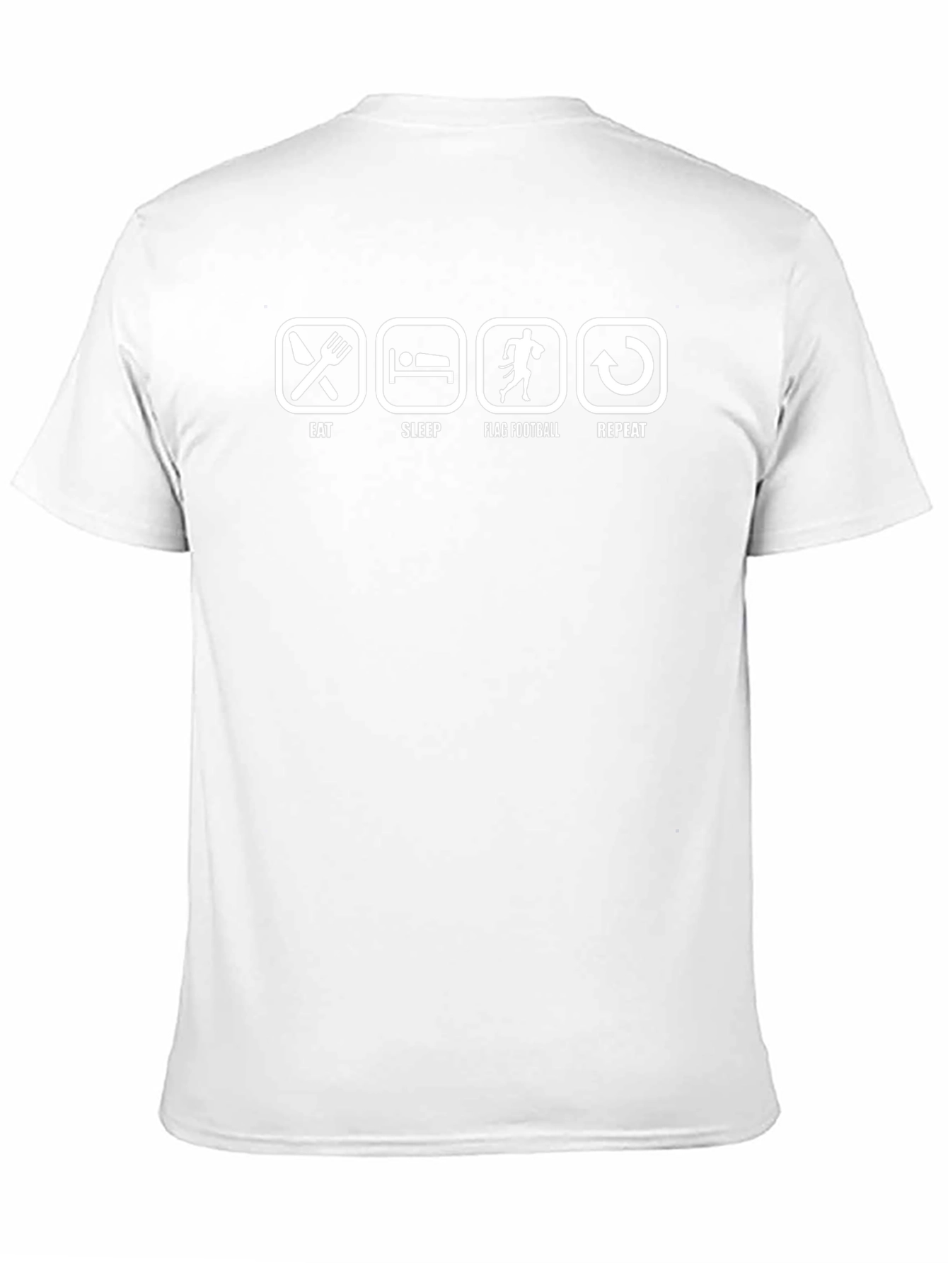 Eat Sleep Flag Football Repeat Black T-Shirt