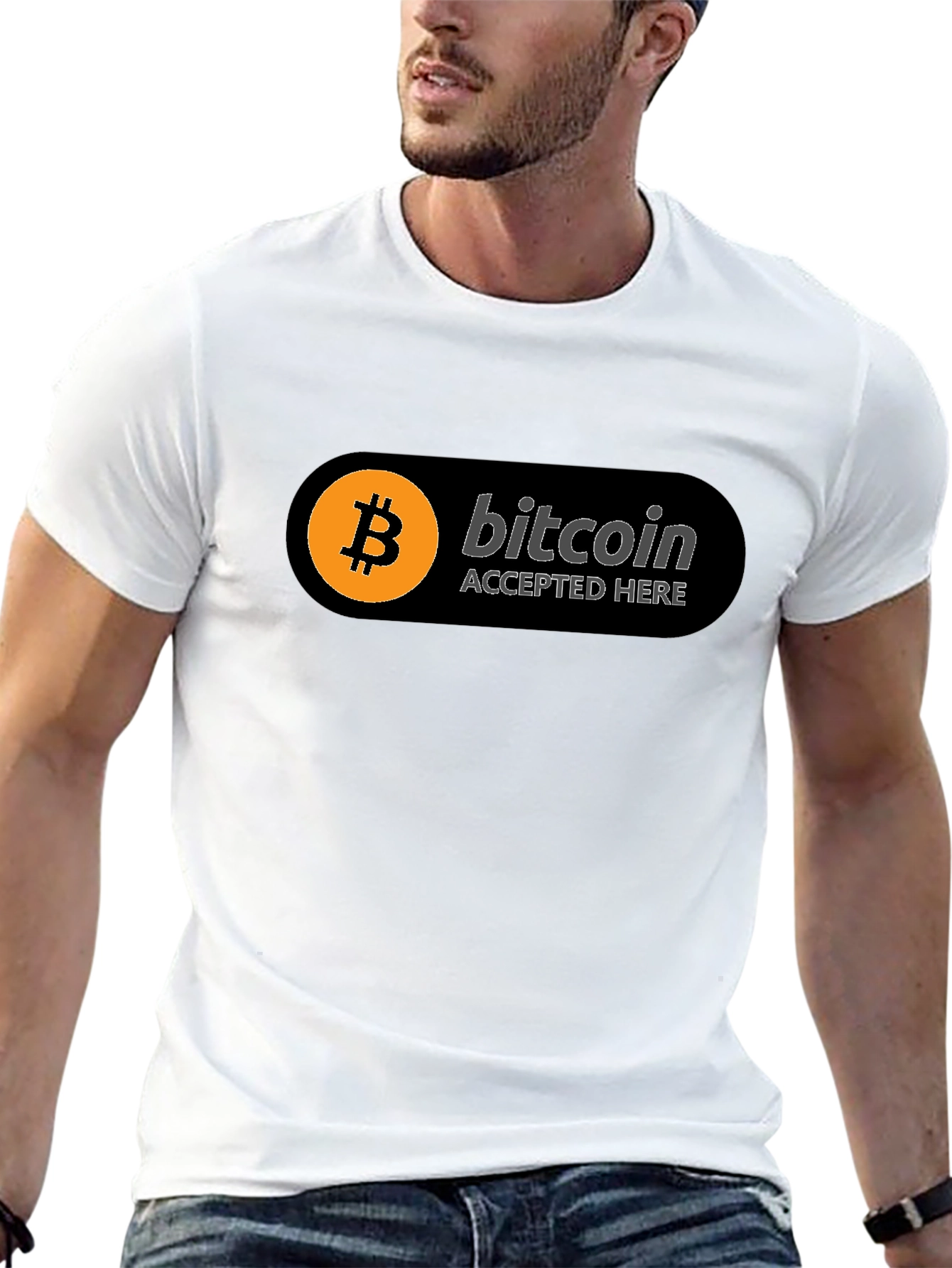Bitcoin Accepted Here Black T-Shirt