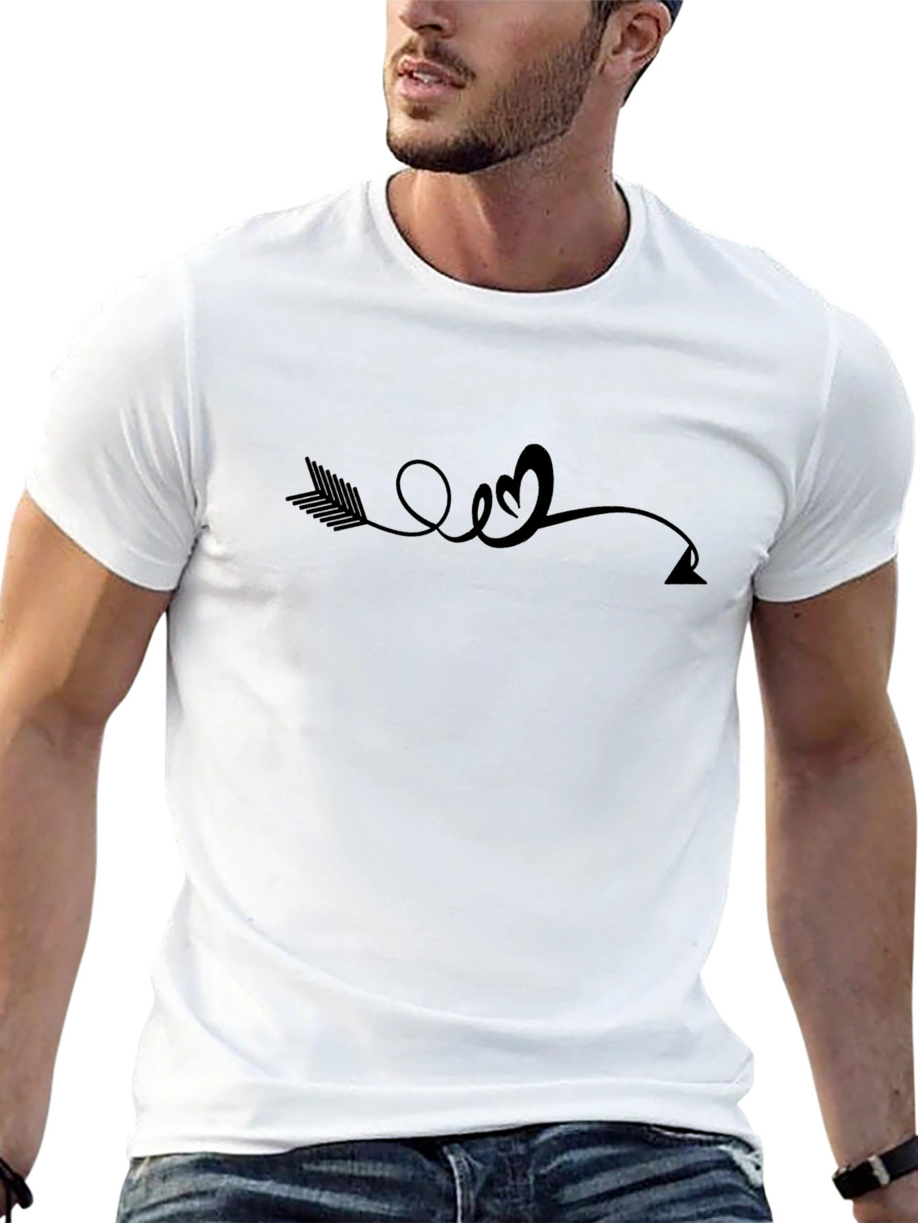 Arrow Heart Love Graphic T-Shirt