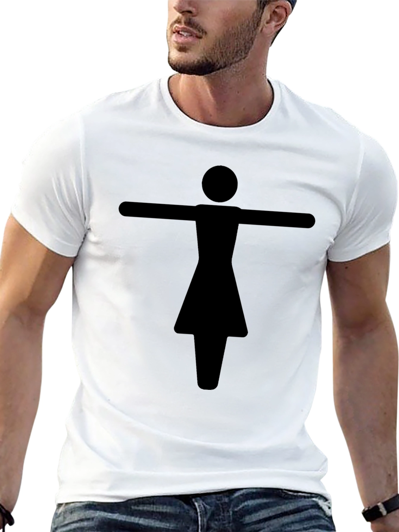 Abstract Figure Graphic Tee - Unisex Black T-Shirt
