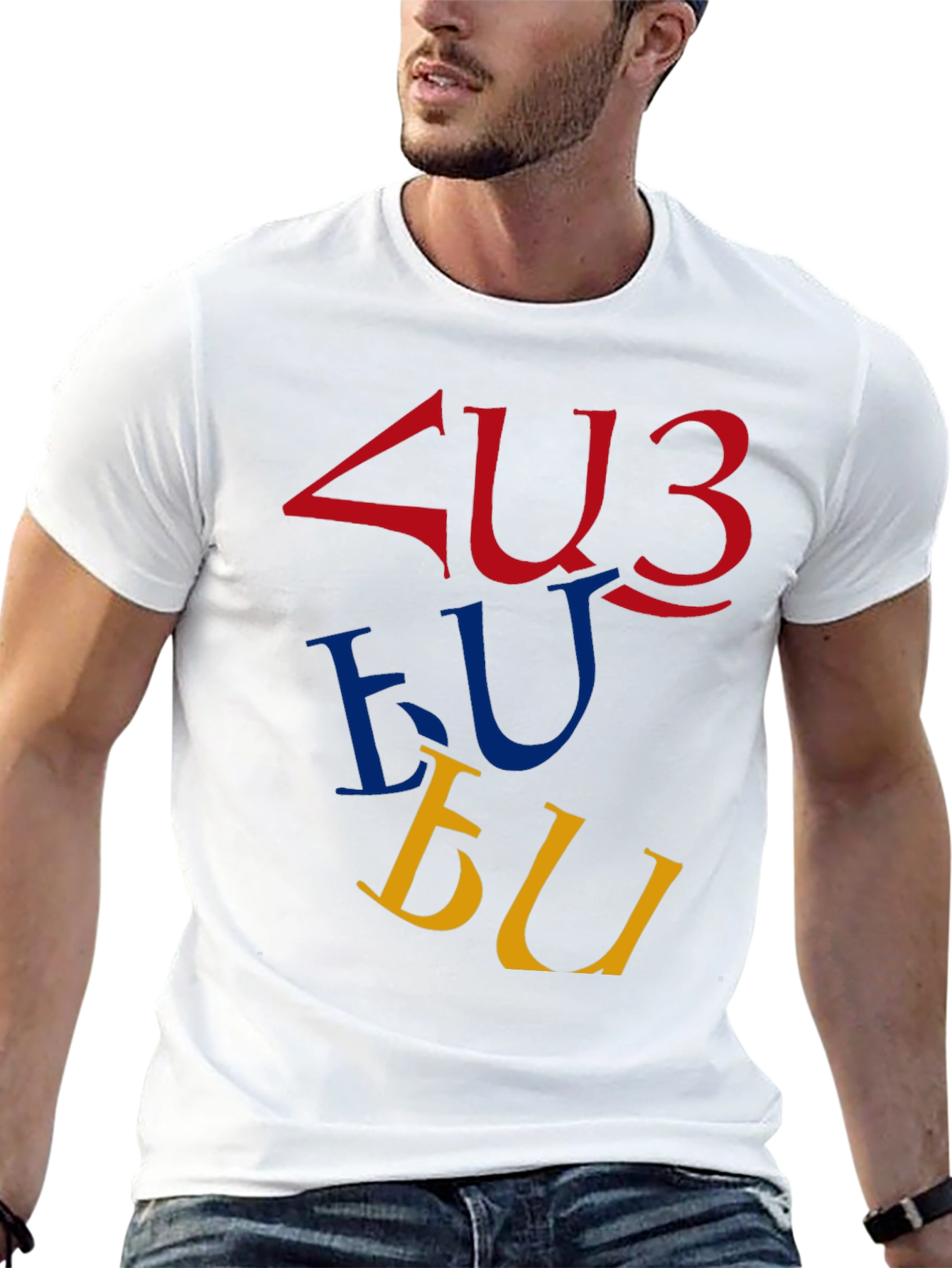Armenian Alphabet Graphic T-Shirt - Casual Crew Neck Top