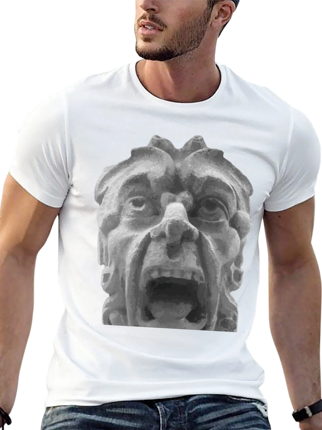 Stone Gargoyle Graphic T-Shirt