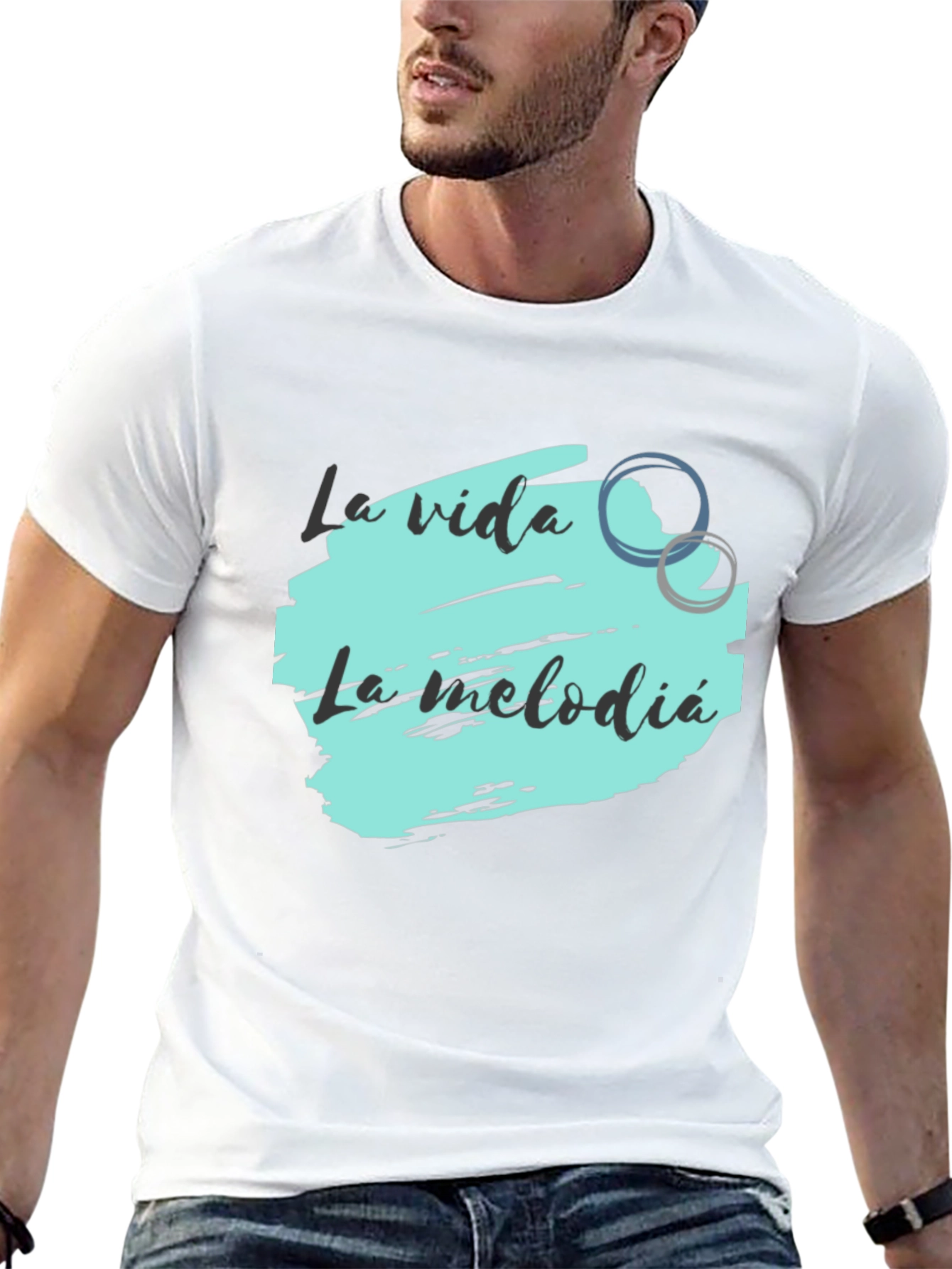 La Vida La Melodia Black Graphic Tee