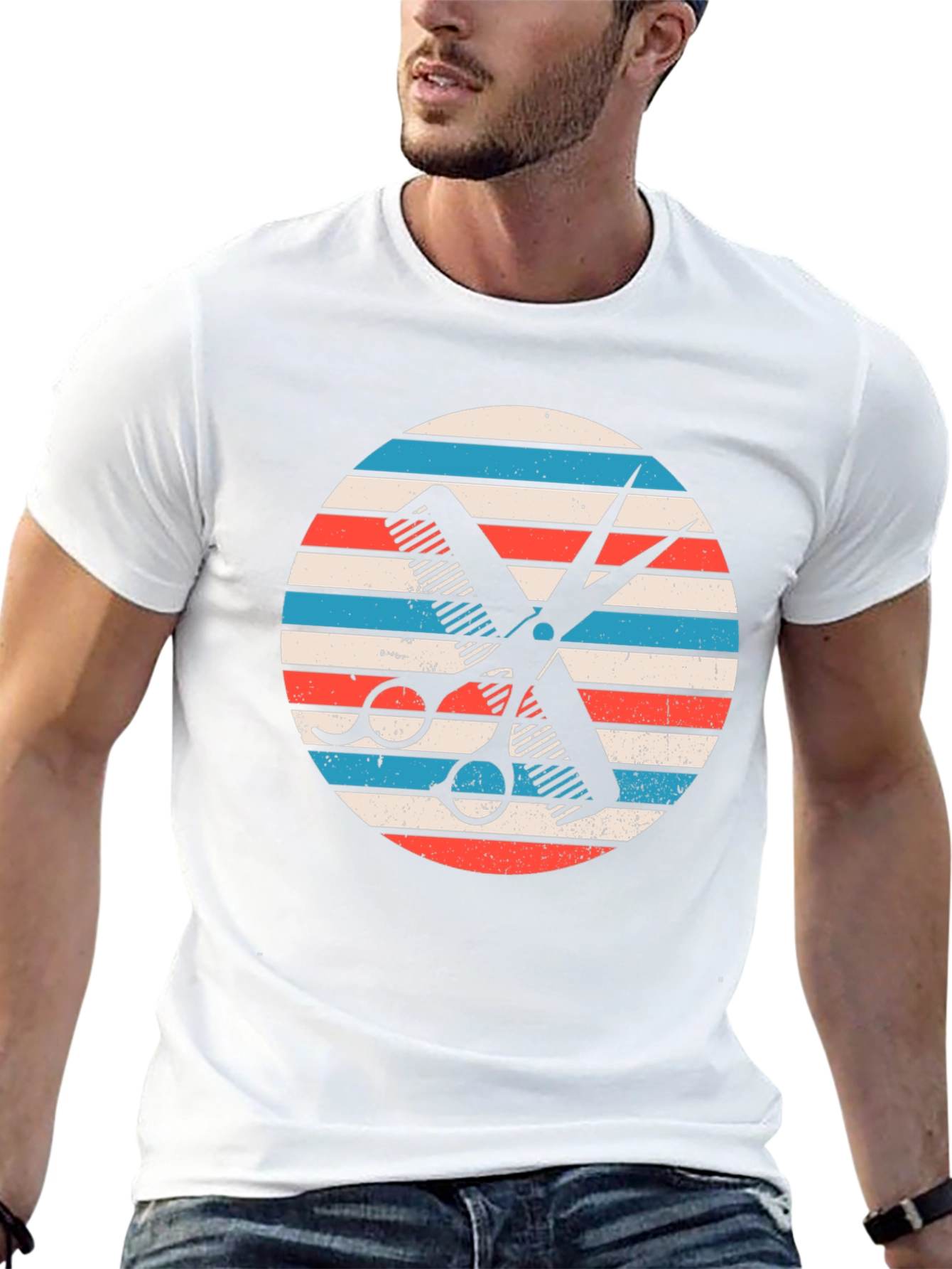 Barber Comb & Scissors Graphic Tee