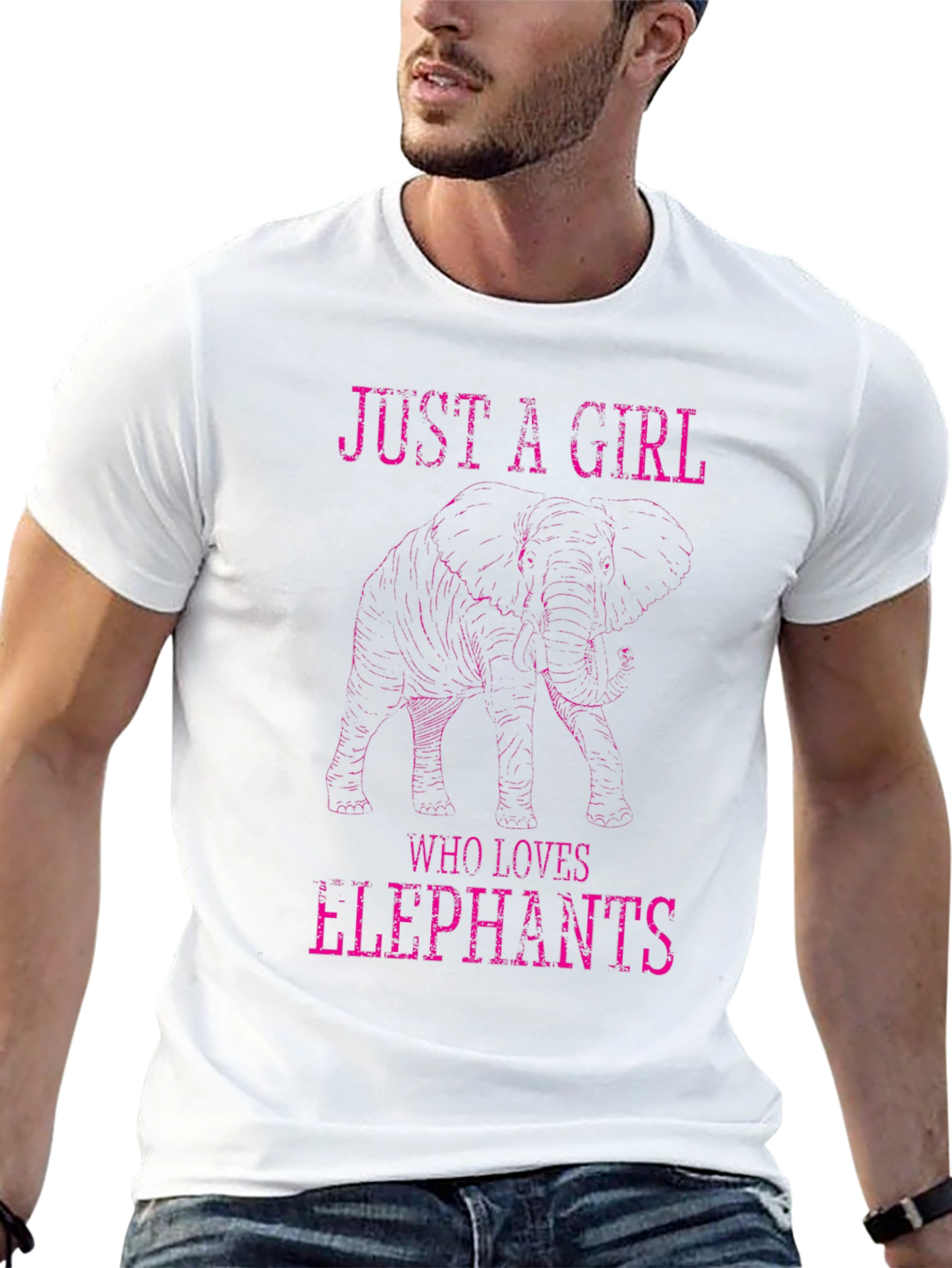 Just A Girl Who Loves Elephants Graphic T-Shirt