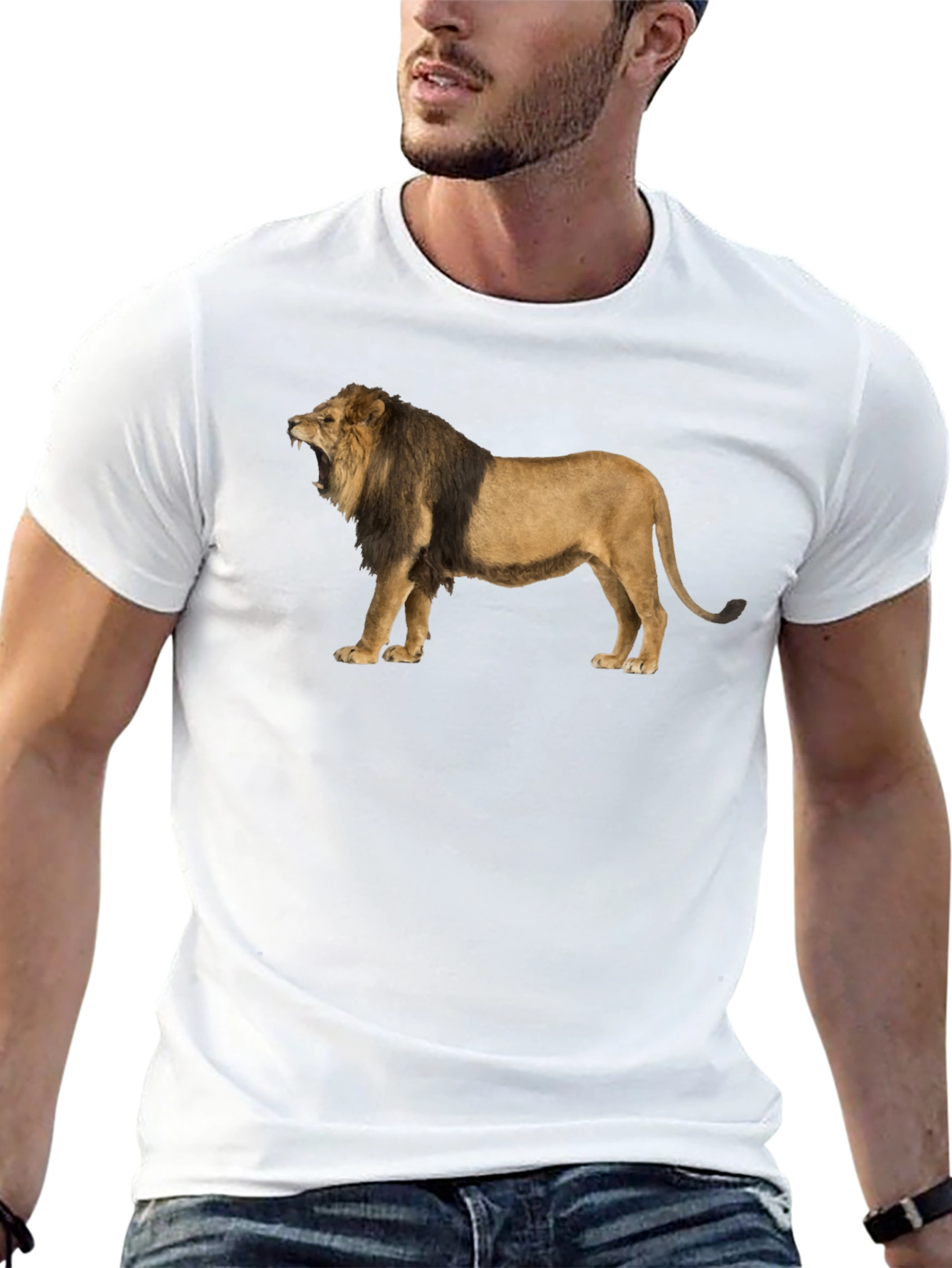 Lion Graphic Tee - Mens Black T-Shirt