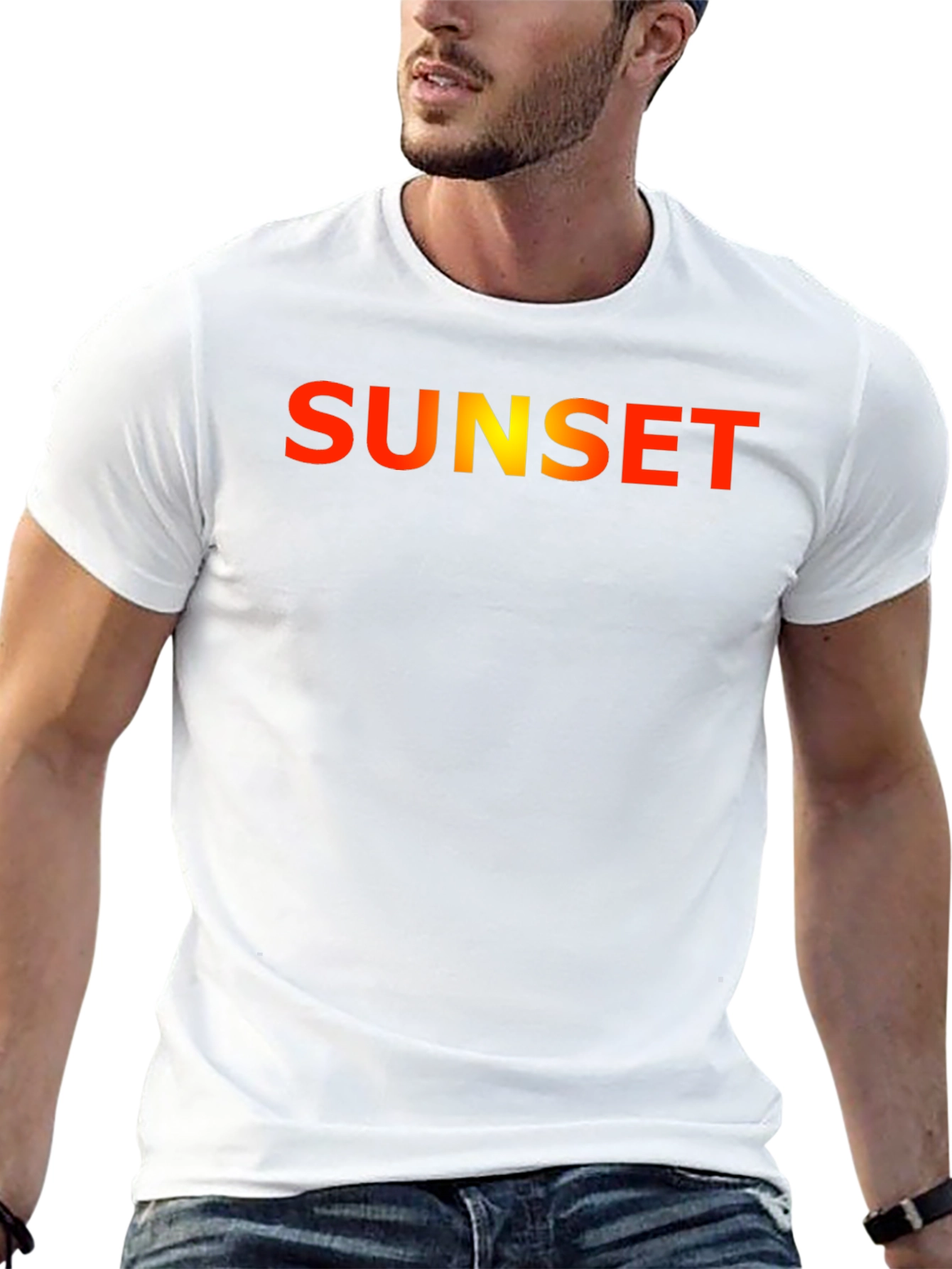 Sunset Graphic Tee - Stylish Black T-Shirt