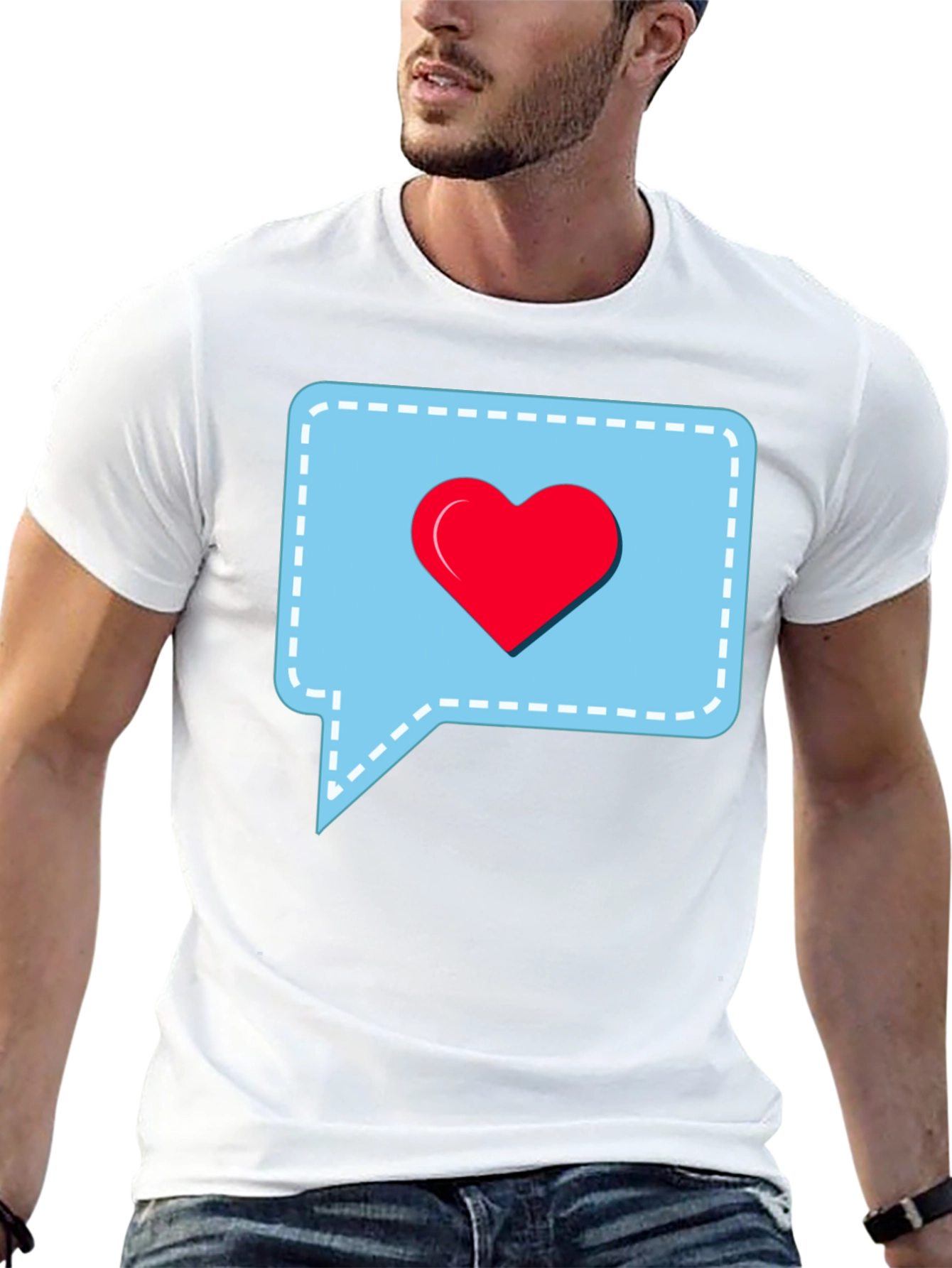 Love Message Black T-Shirt