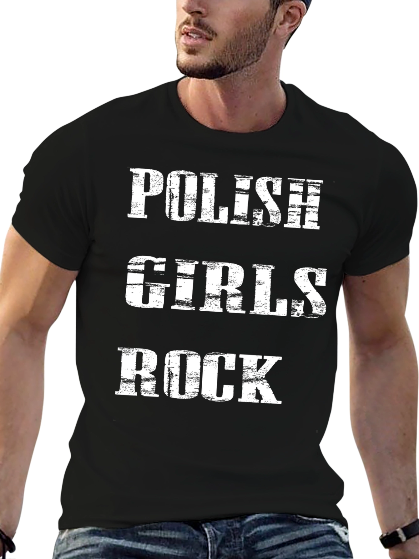 Polish Girls Rock T-Shirt - Black Cotton Tee
