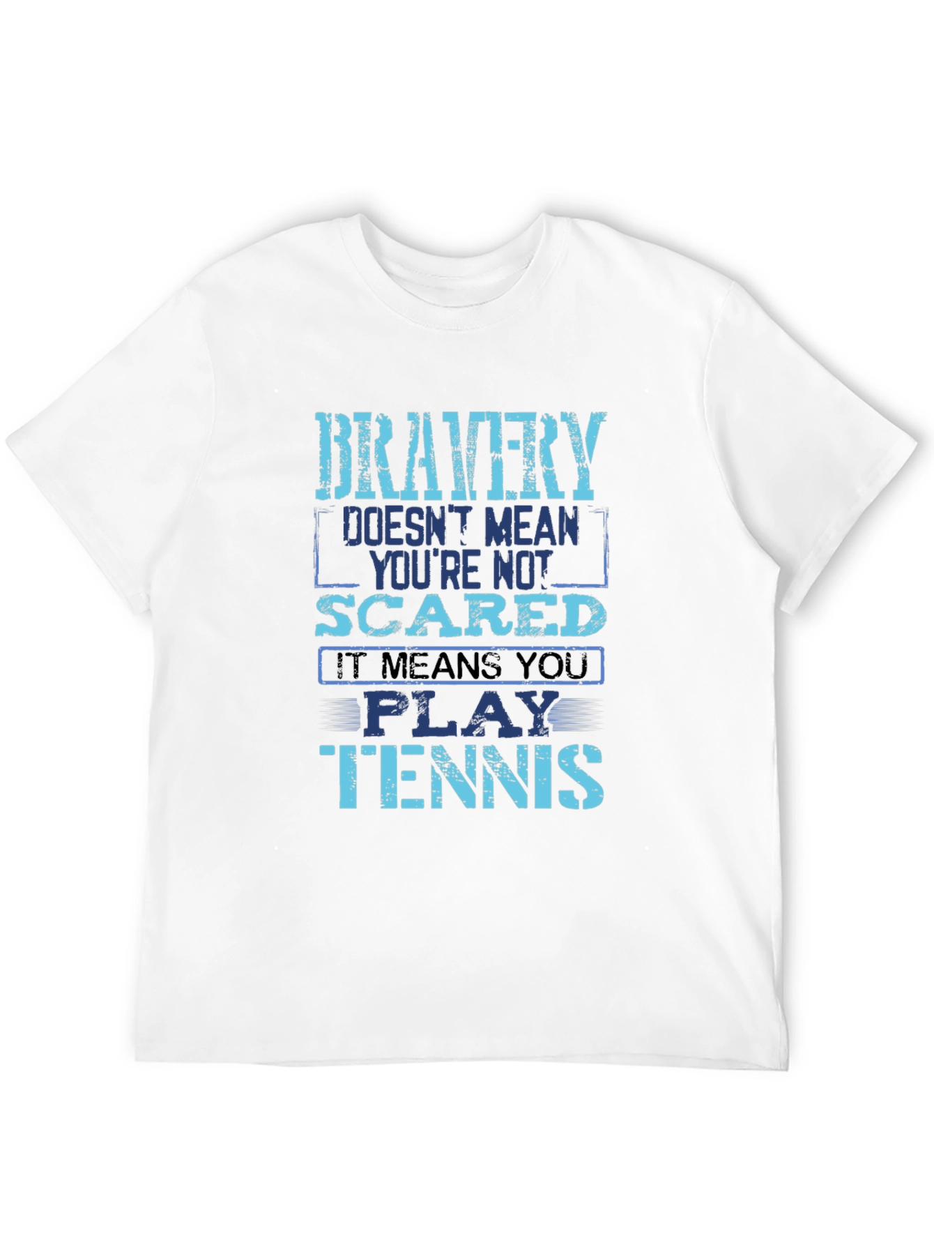 Bravery Tennis Player Graphic Tee - Mens Black T-Shirt