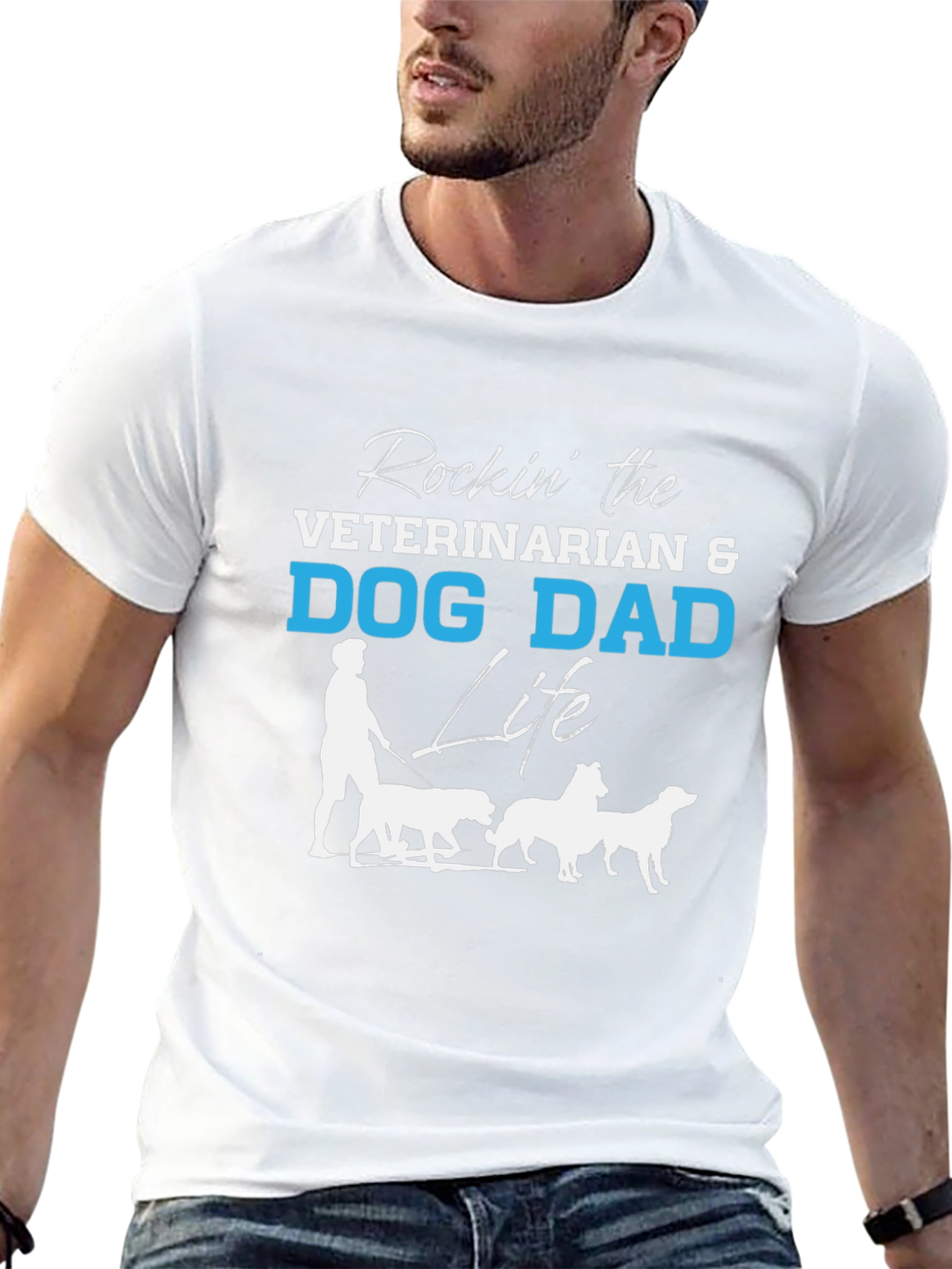 Veterinarian Dog Dad Life T-Shirt