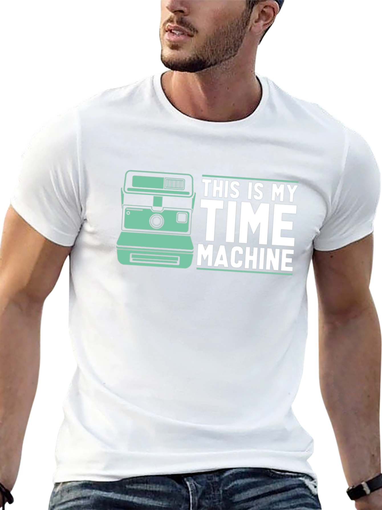 Time Machine Camera Graphic Tee - Black