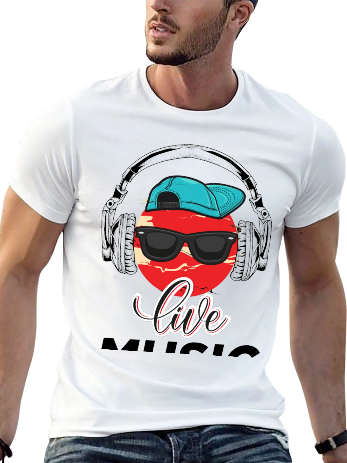 Live Music Graphic Print T-Shirt
