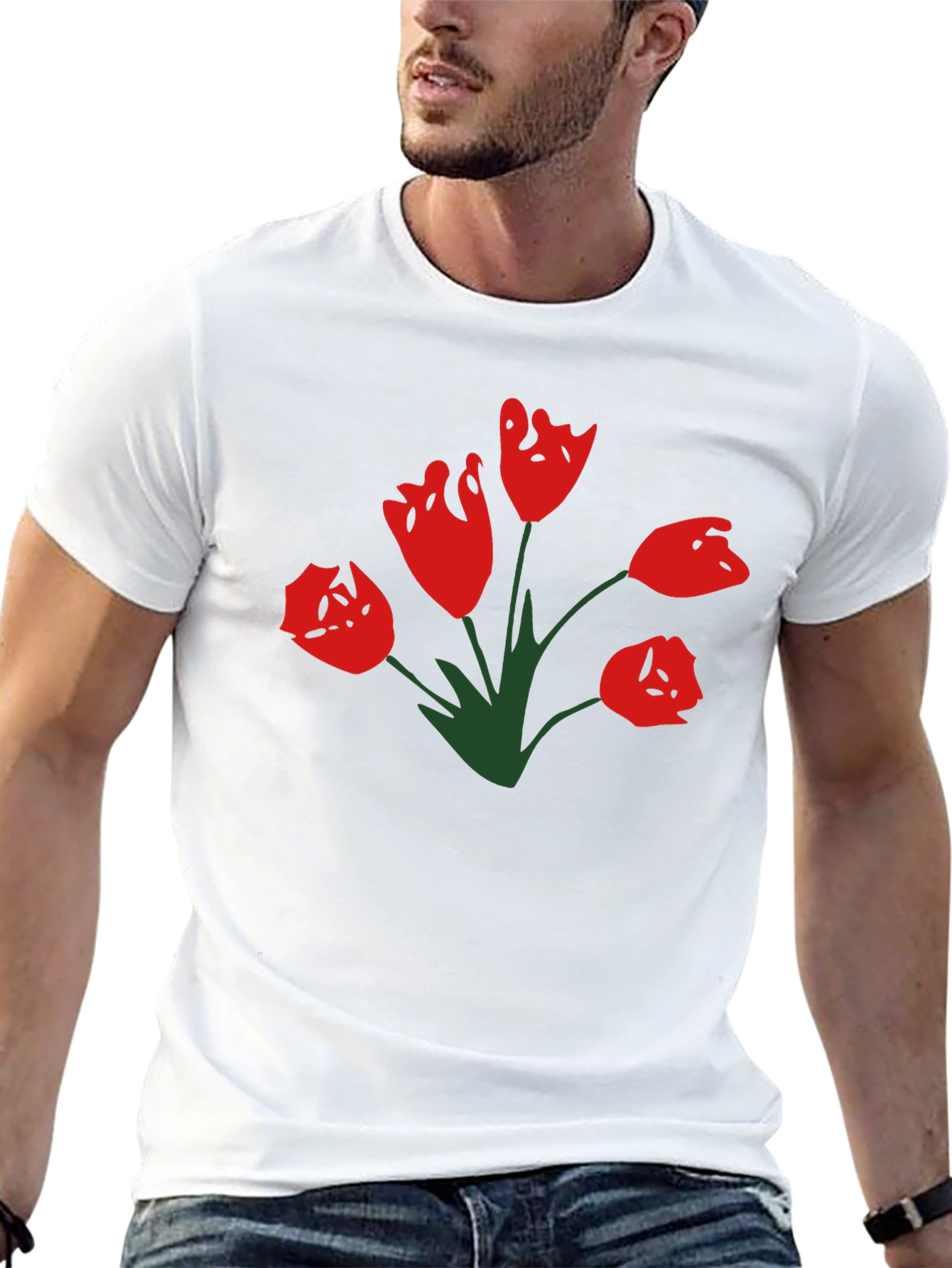Tulip Graphic T-Shirt - Black
