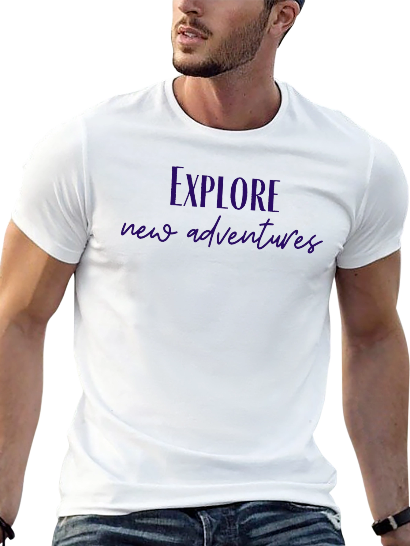 Explore New Adventures Graphic Tee - Black