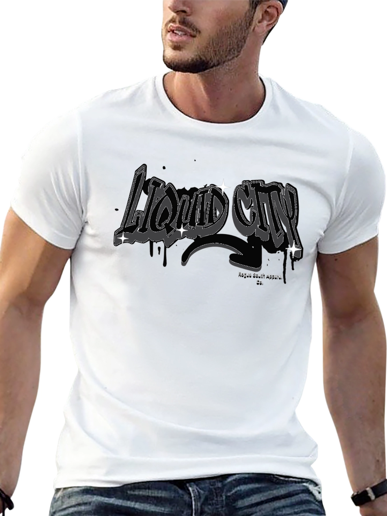 Liquid City Black T-Shirt