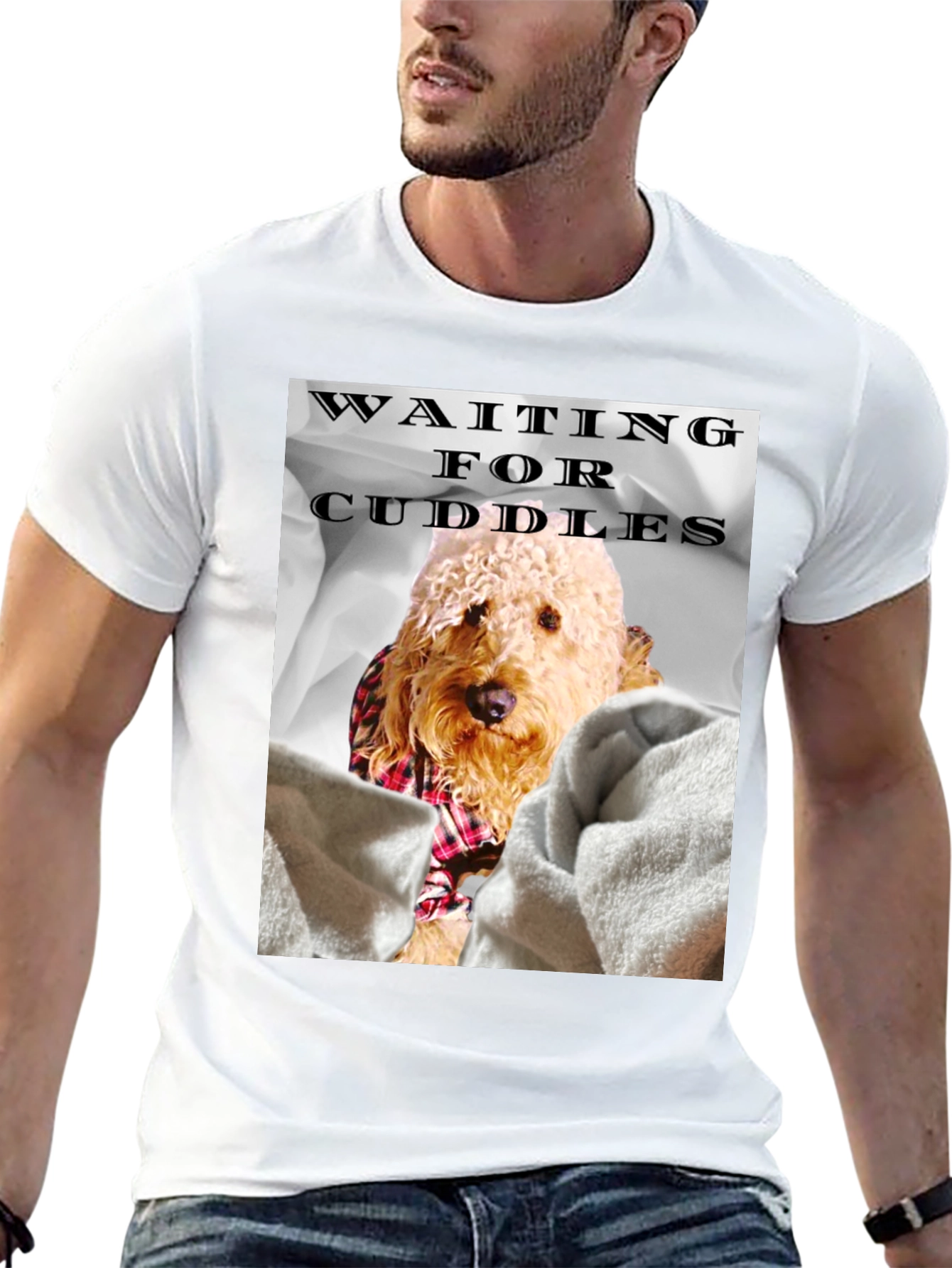 Waiting for Cuddles Dog T-Shirt