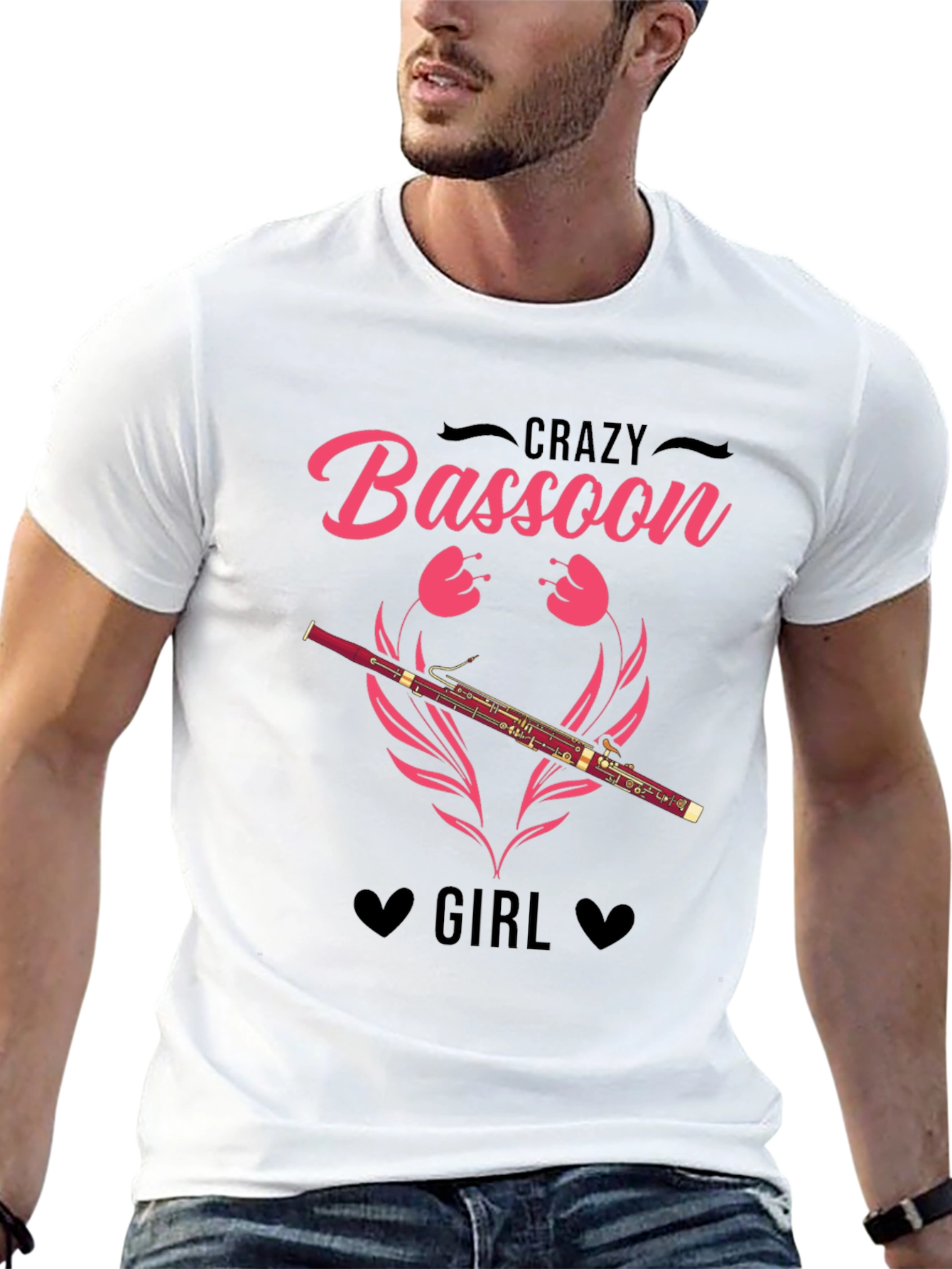 Crazy Bassoon Girl T-Shirt - Music Lover Tee