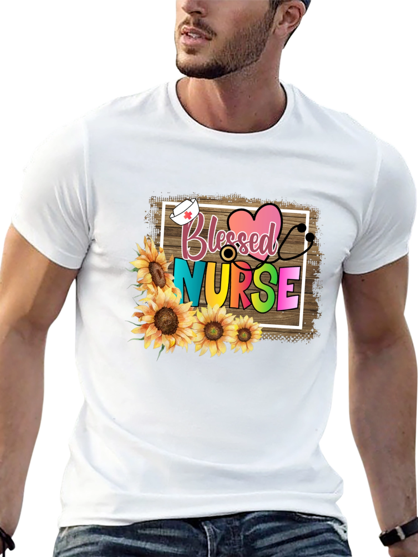 Blessed Nurse Sunflower T-Shirt