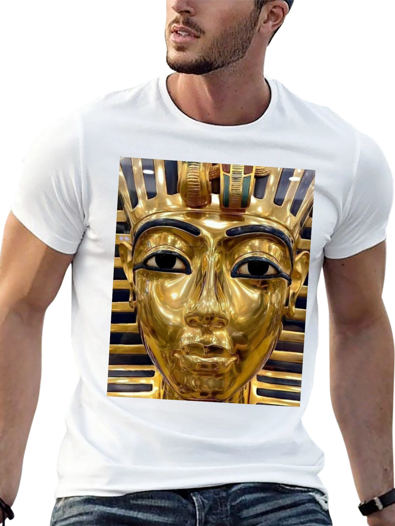 Tutankhamun Graphic Tee - Egyptian Pharaoh T-Shirt