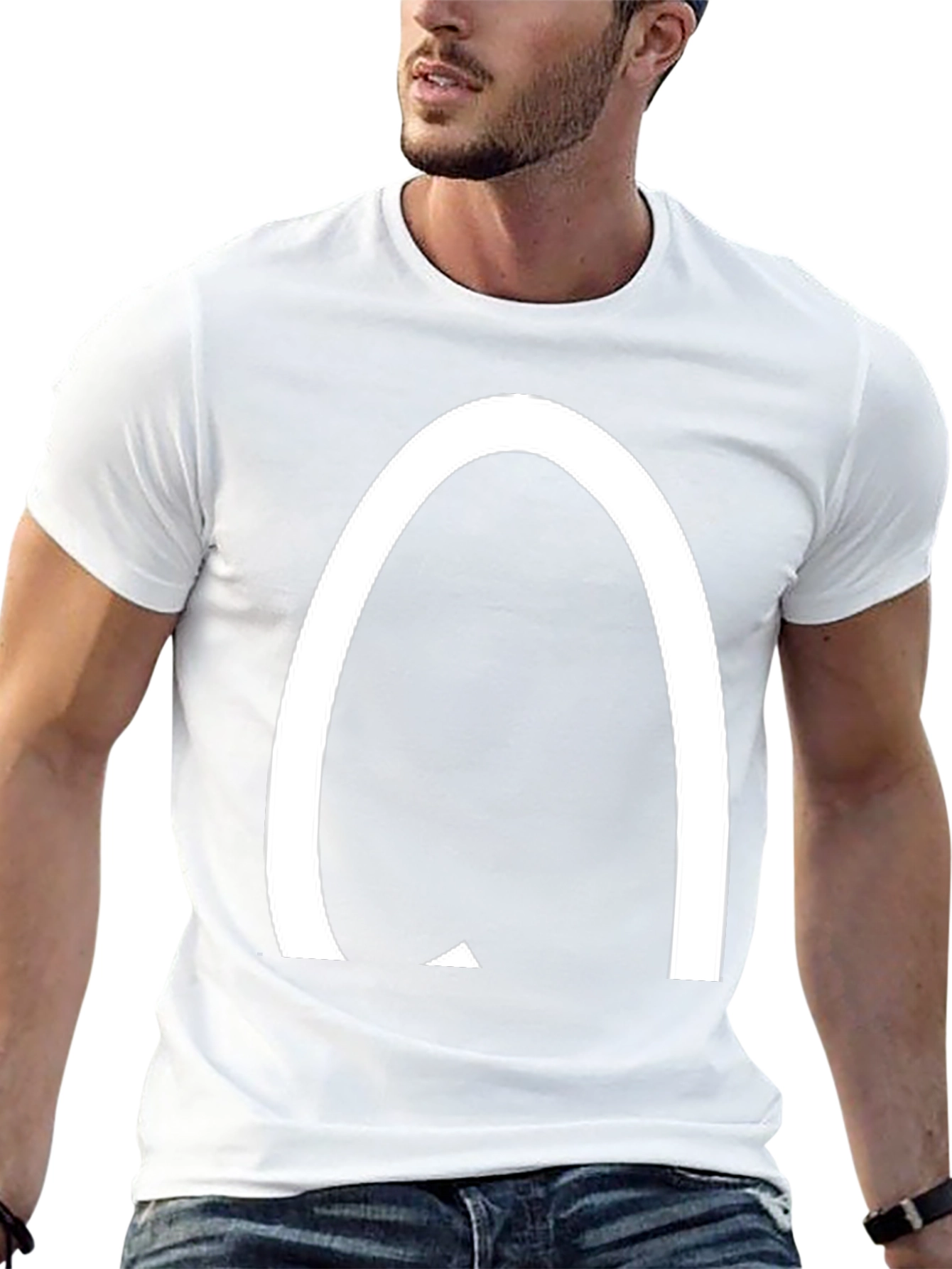 Arched Logo Black T-Shirt - Casual Style