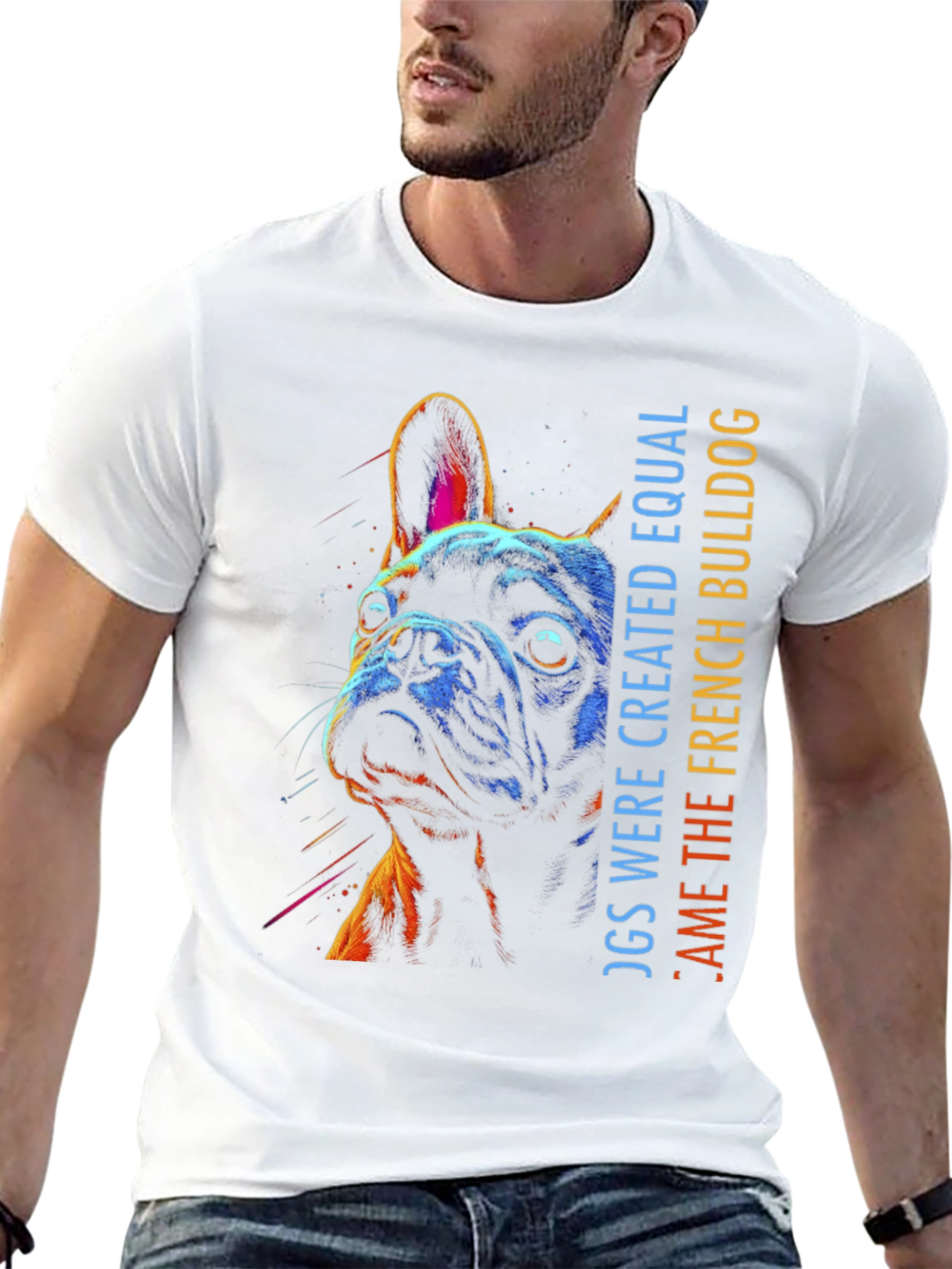 French Bulldog Graphic Tee - Dogs Were Created Equal