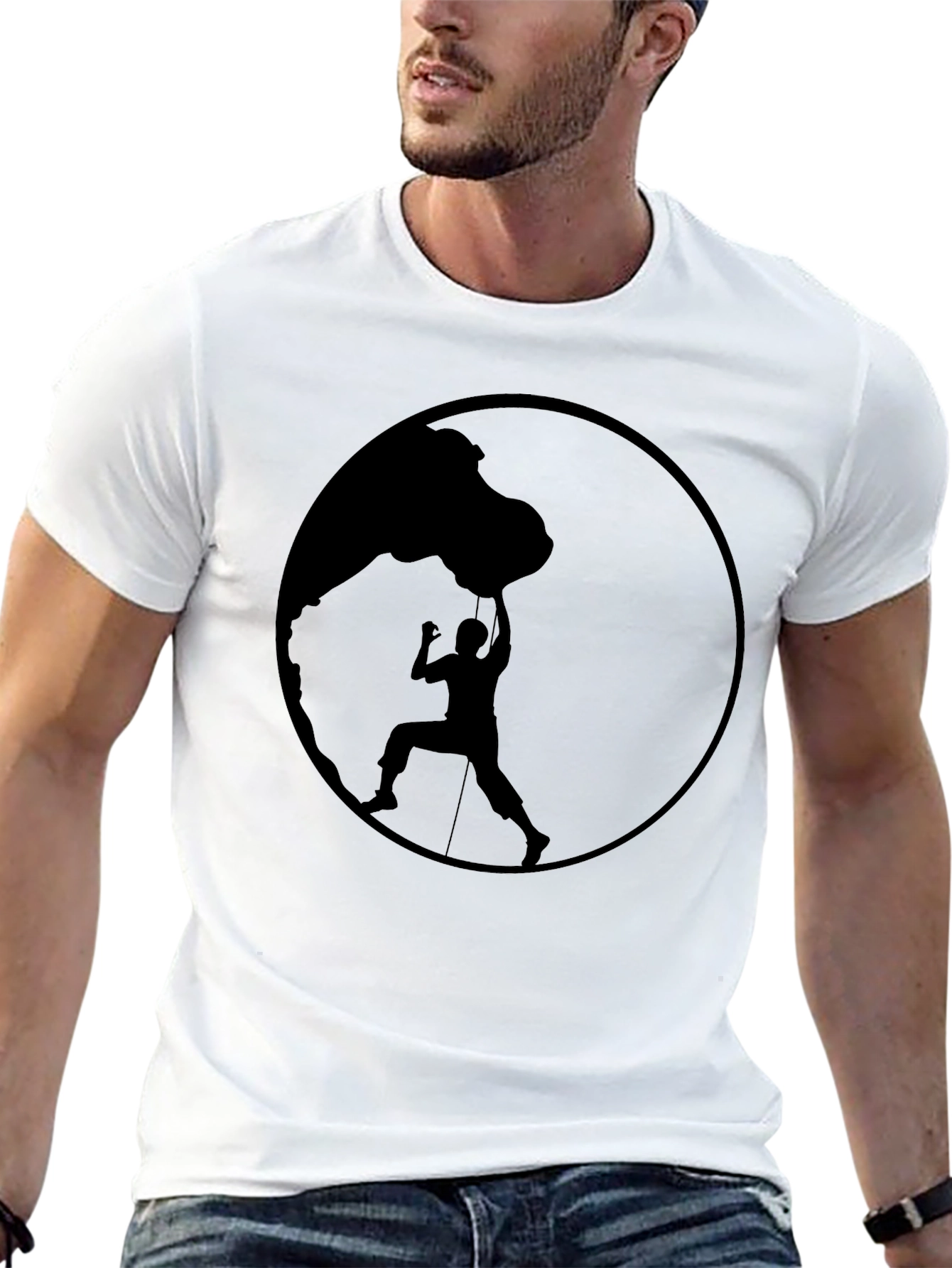 Climbing Silhouette Black Graphic Tee