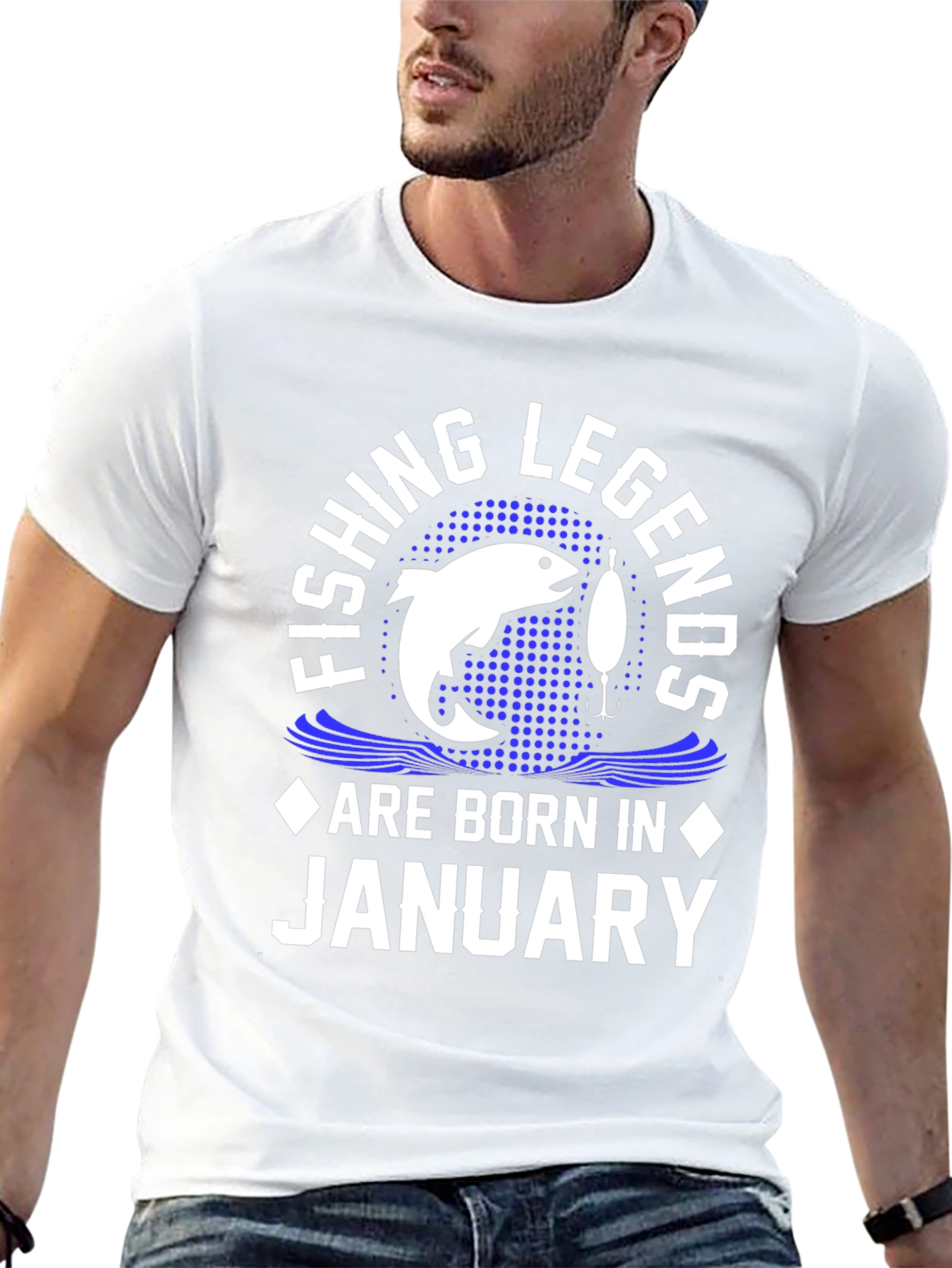 Fishing Legends Born in January - Graphic T-Shirt