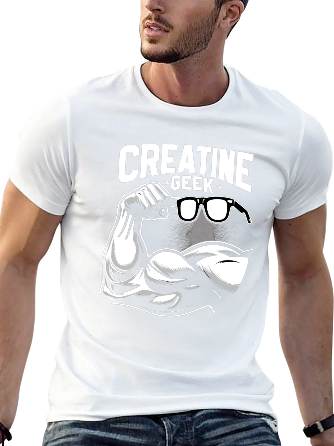 Creatine Geek Graphic T-Shirt - Black