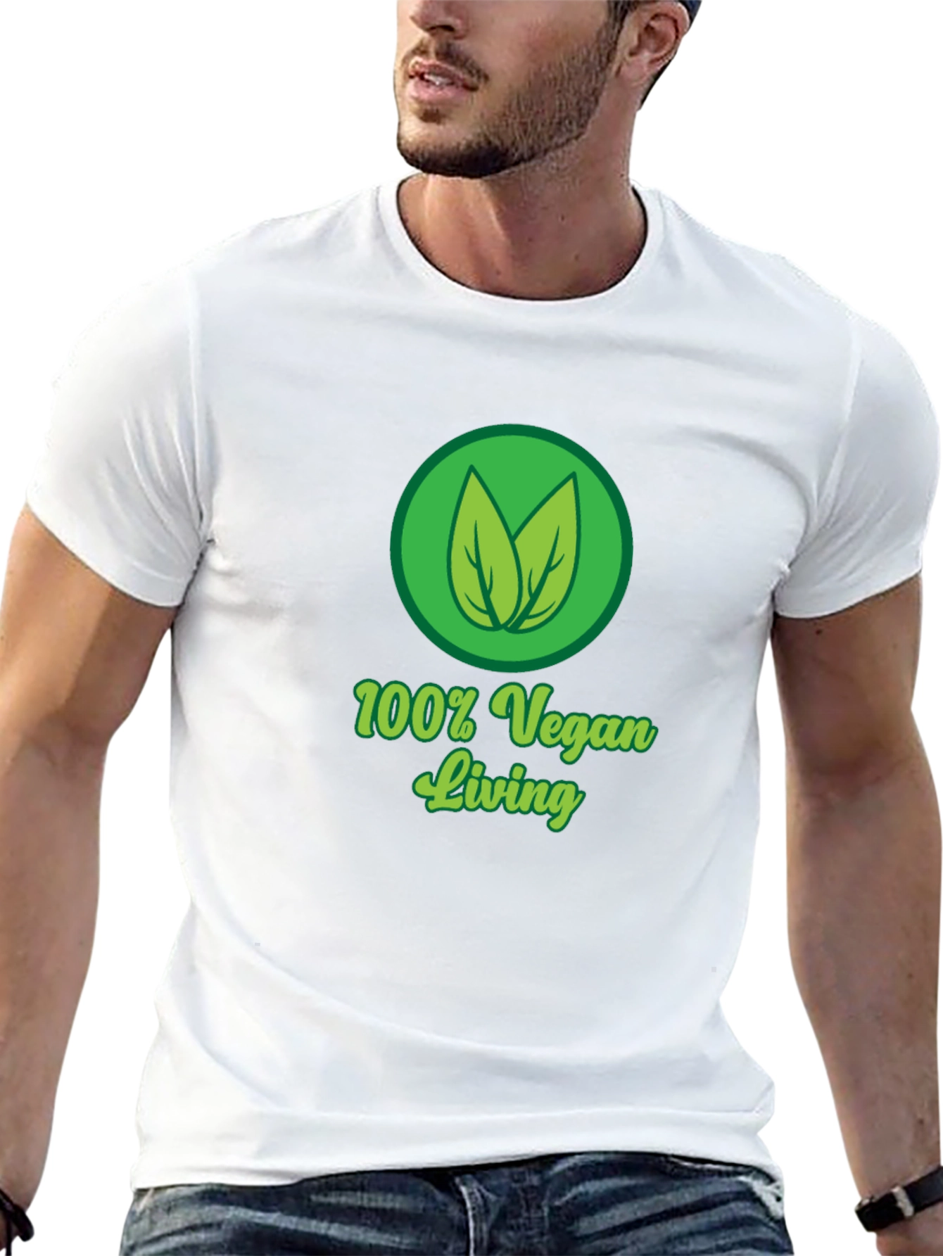 100% Vegan Living Black T-Shirt