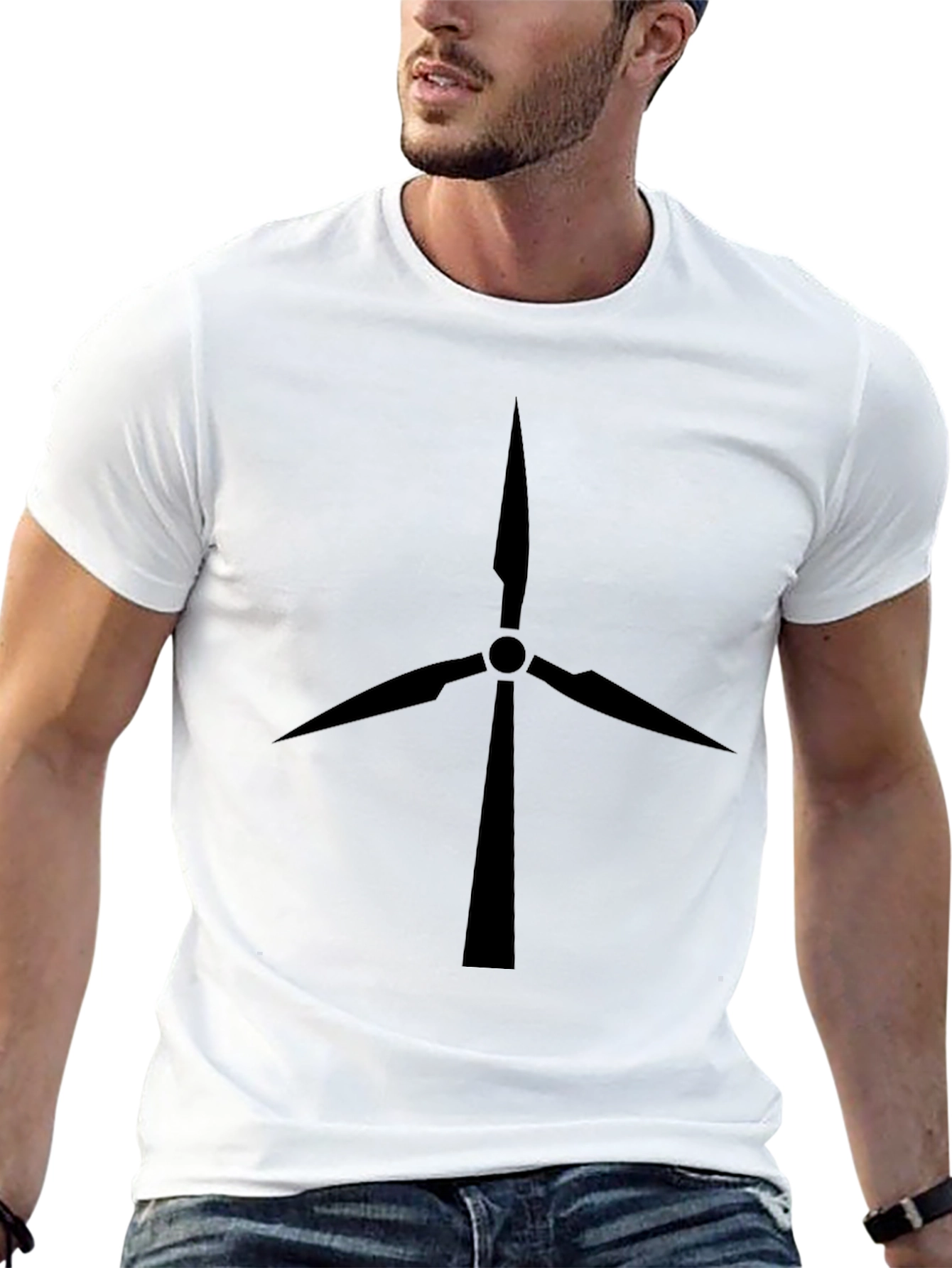 Modern Wind Turbine Graphic Tee