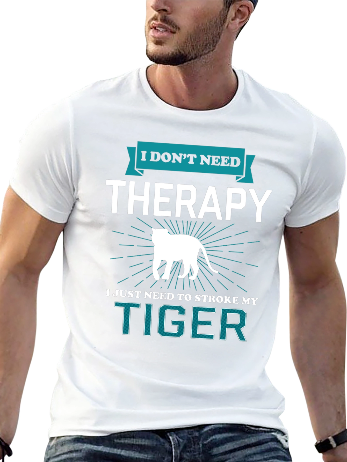 I Dont Need Therapy Tiger Graphic Tee