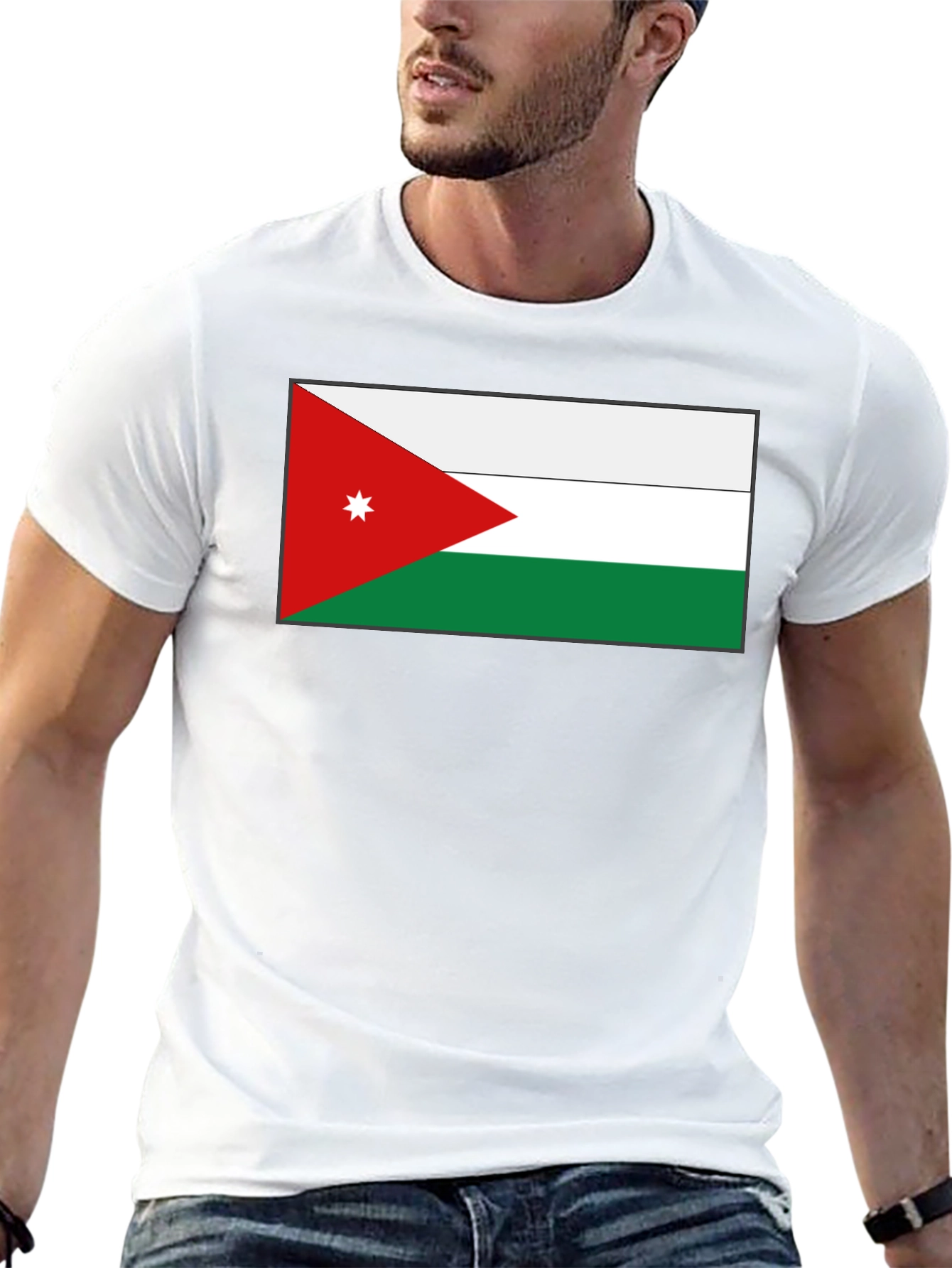 Jordan Flag T-Shirt - Black Cotton Tee