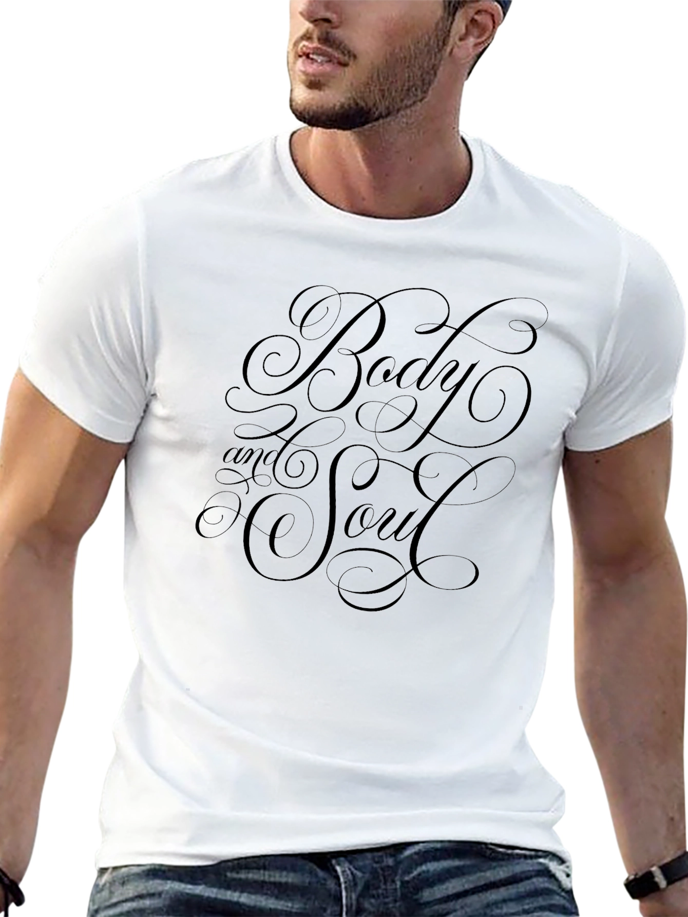 Body and Soul Graphic Tee - Stylish Black T-Shirt