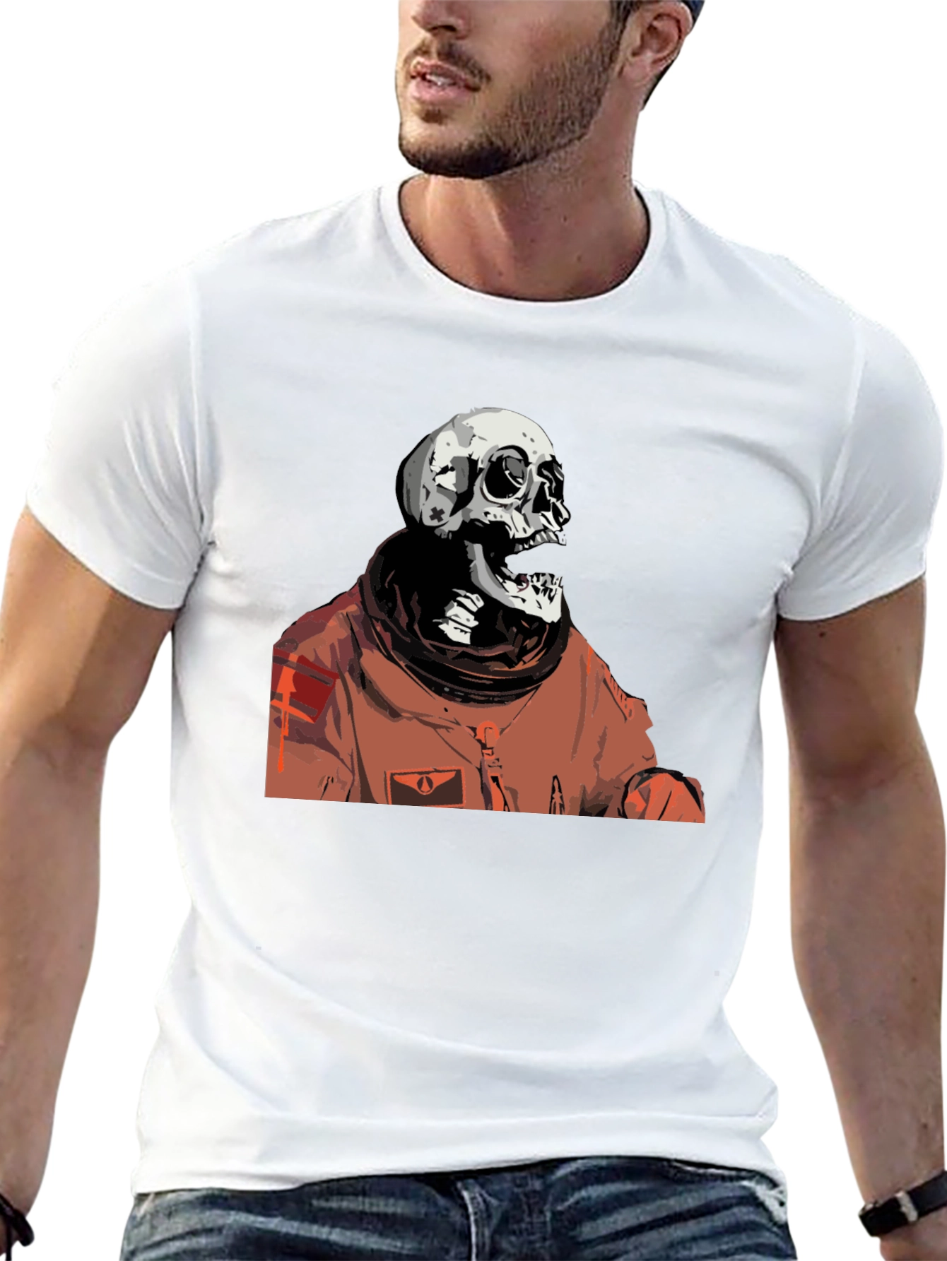 Skull Astronaut Black Graphic T-Shirt