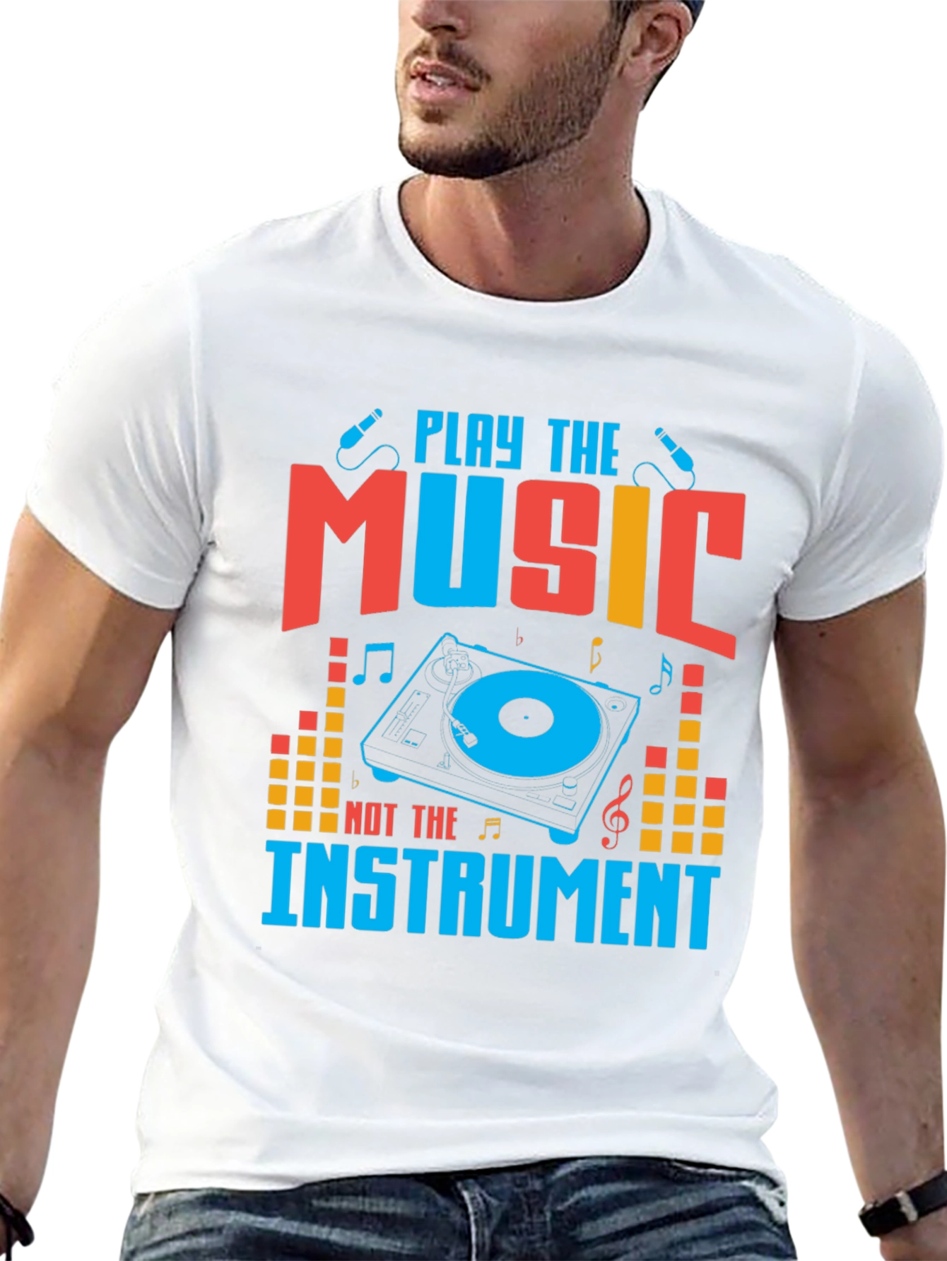 Play The Music Not The Instrument Graphic Tee