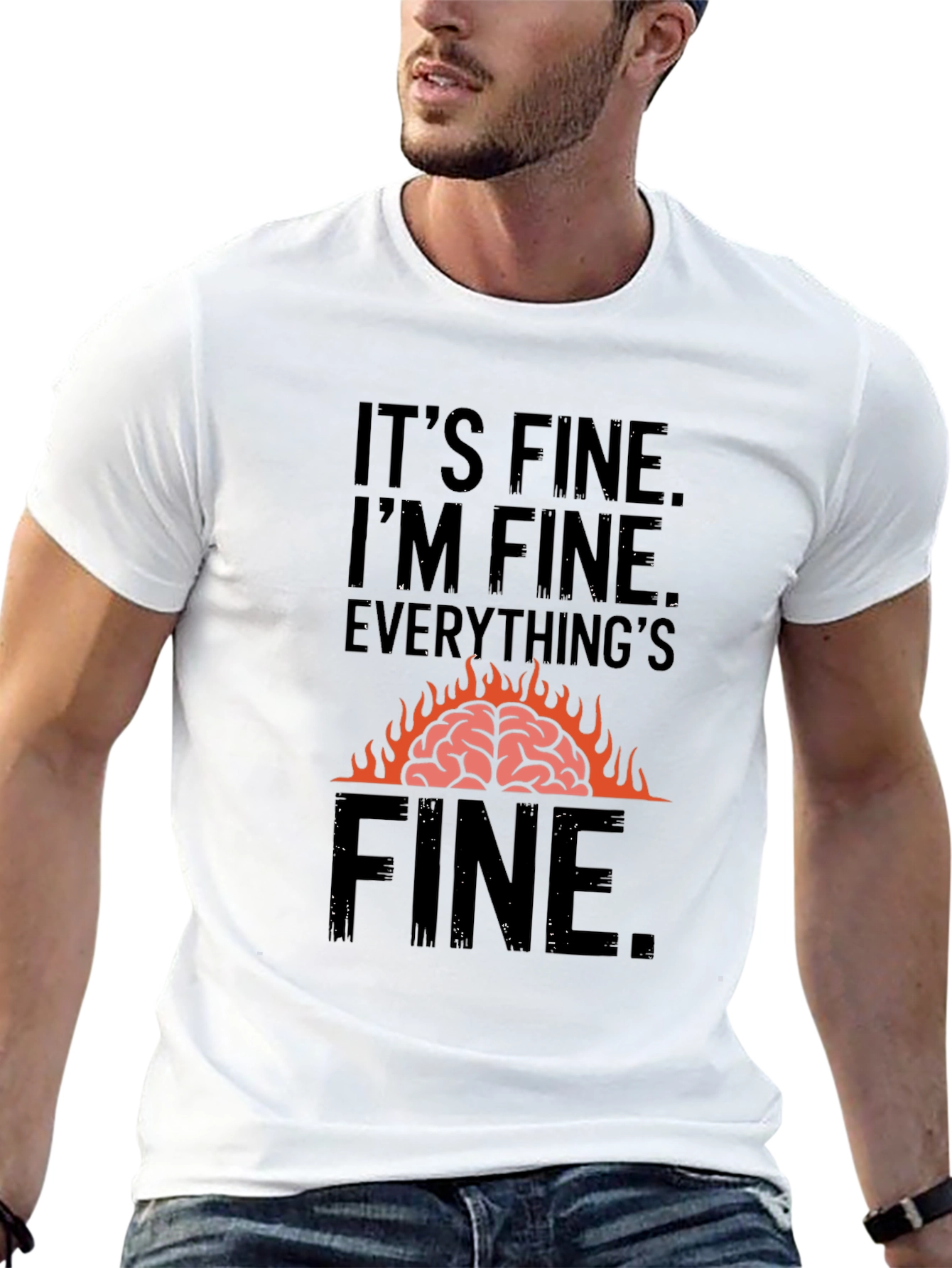 Its Fine T-Shirt - Brain On Fire Graphic Tee